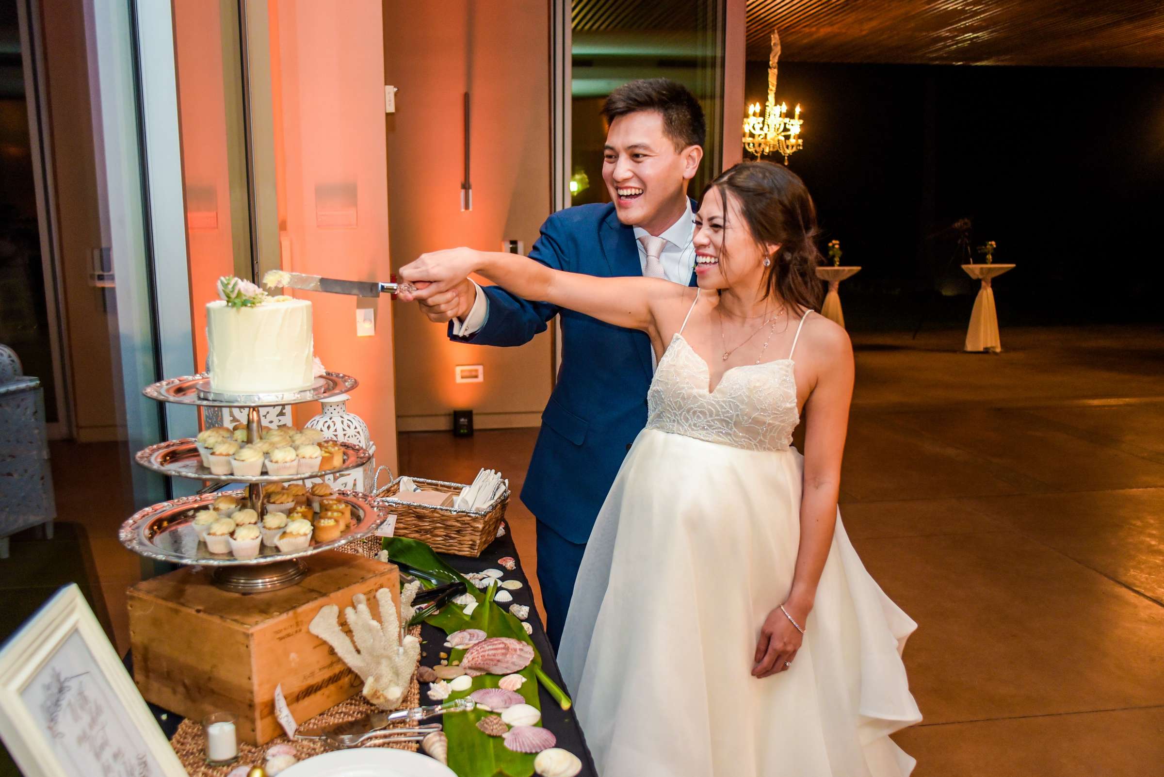 Scripps Seaside Forum Wedding coordinated by Willmus Weddings, Quynh and Tyler Wedding Photo #168 by True Photography