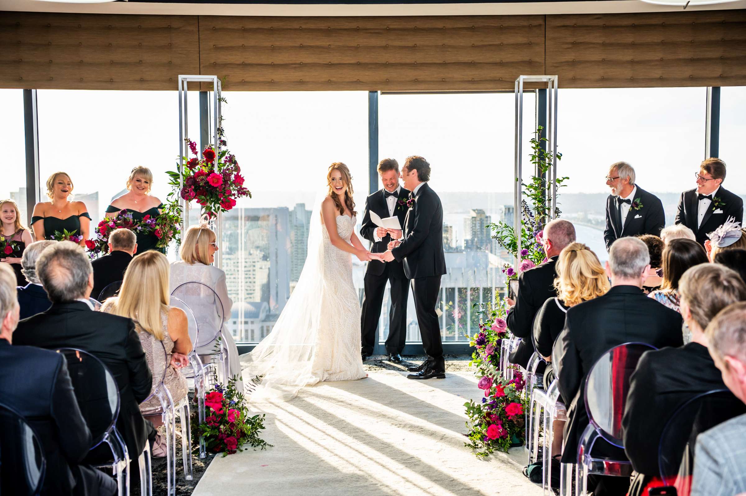The University Club Atop Symphony Towers Wedding coordinated by Events Inspired SD, Sarah and Joseph Wedding Photo #63 by True Photography
