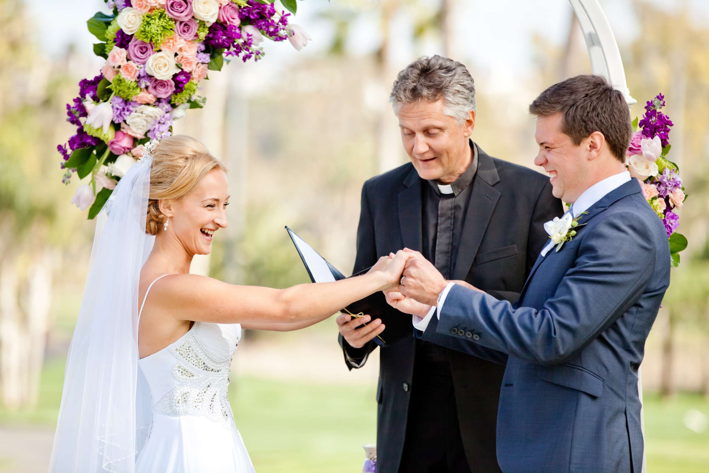 Emotional moment at Morgan Run Wedding coordinated by Morgan Run, Alexandra and Grigoriy Wedding Photo #41 by True Photography