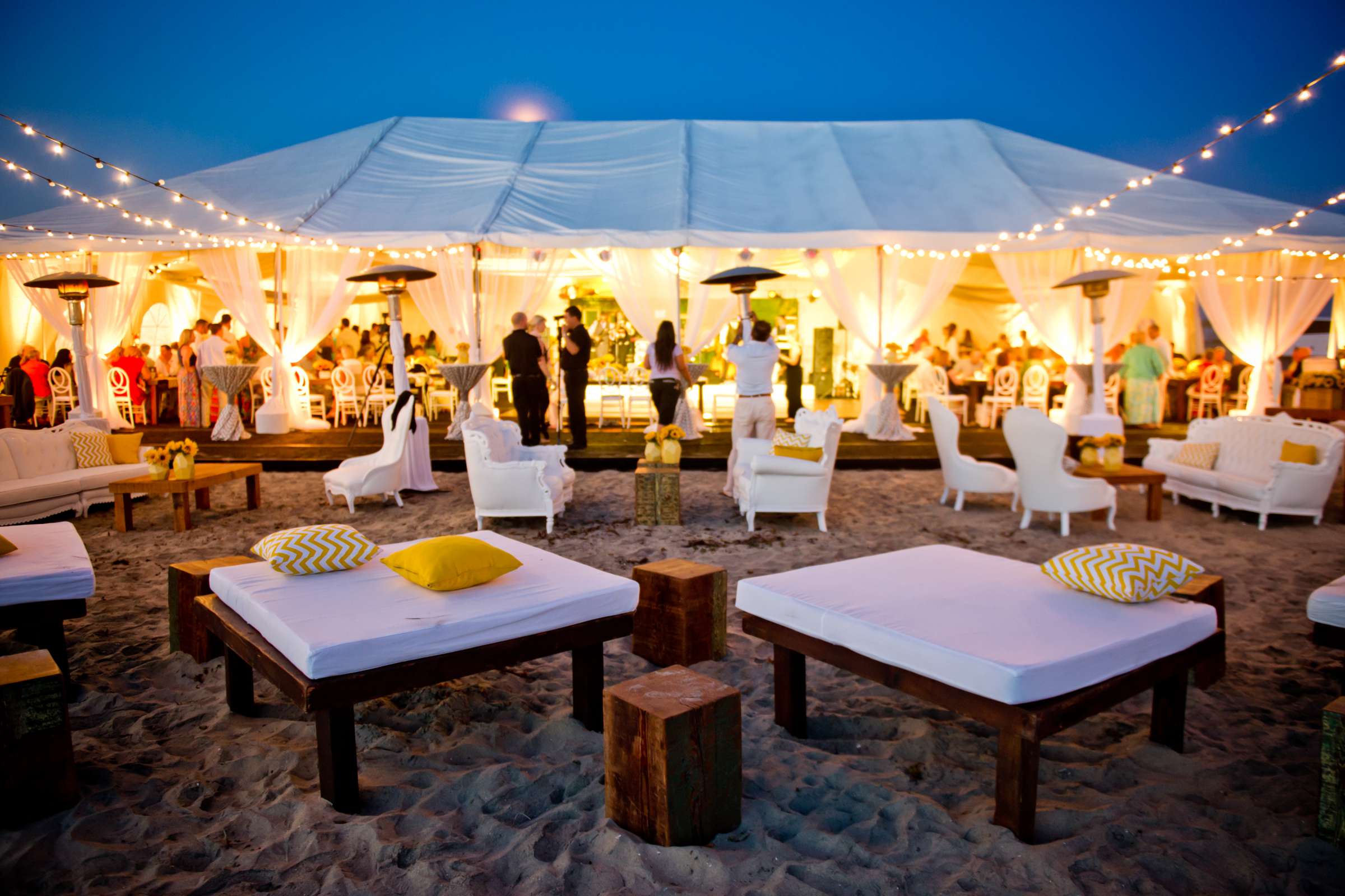 Tented Event, Beach at California State Beaches Wedding coordinated by Pink Papaya, Mallory and Sean Wedding Photo #111 by True Photography