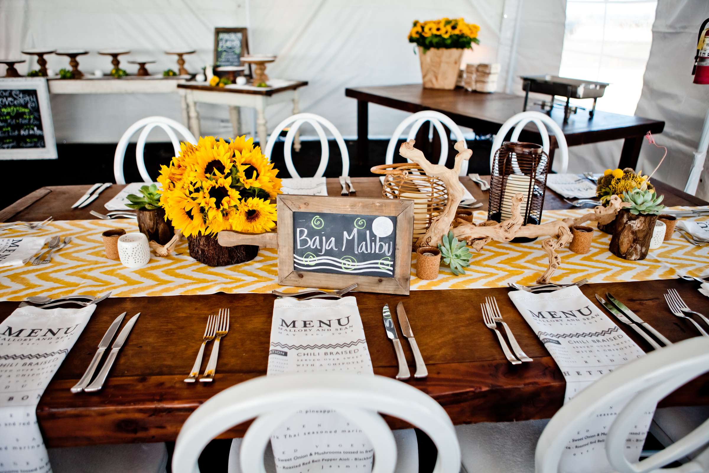 Table Shots at California State Beaches Wedding coordinated by Pink Papaya, Mallory and Sean Wedding Photo #78 by True Photography