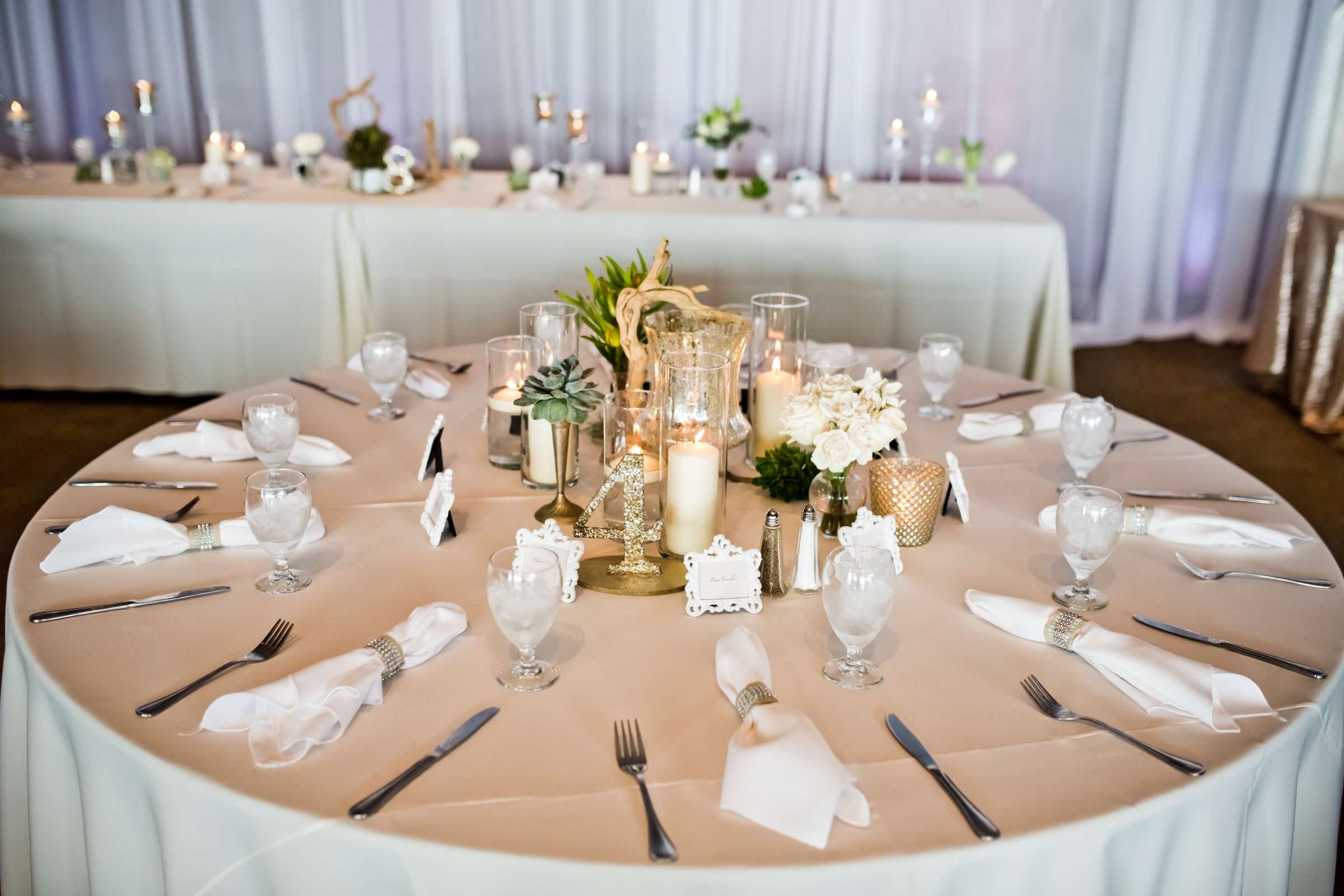 Table Shots at Scripps Seaside Forum Wedding coordinated by Carmin Designs, Kelly and Jodie Wedding Photo #76 by True Photography