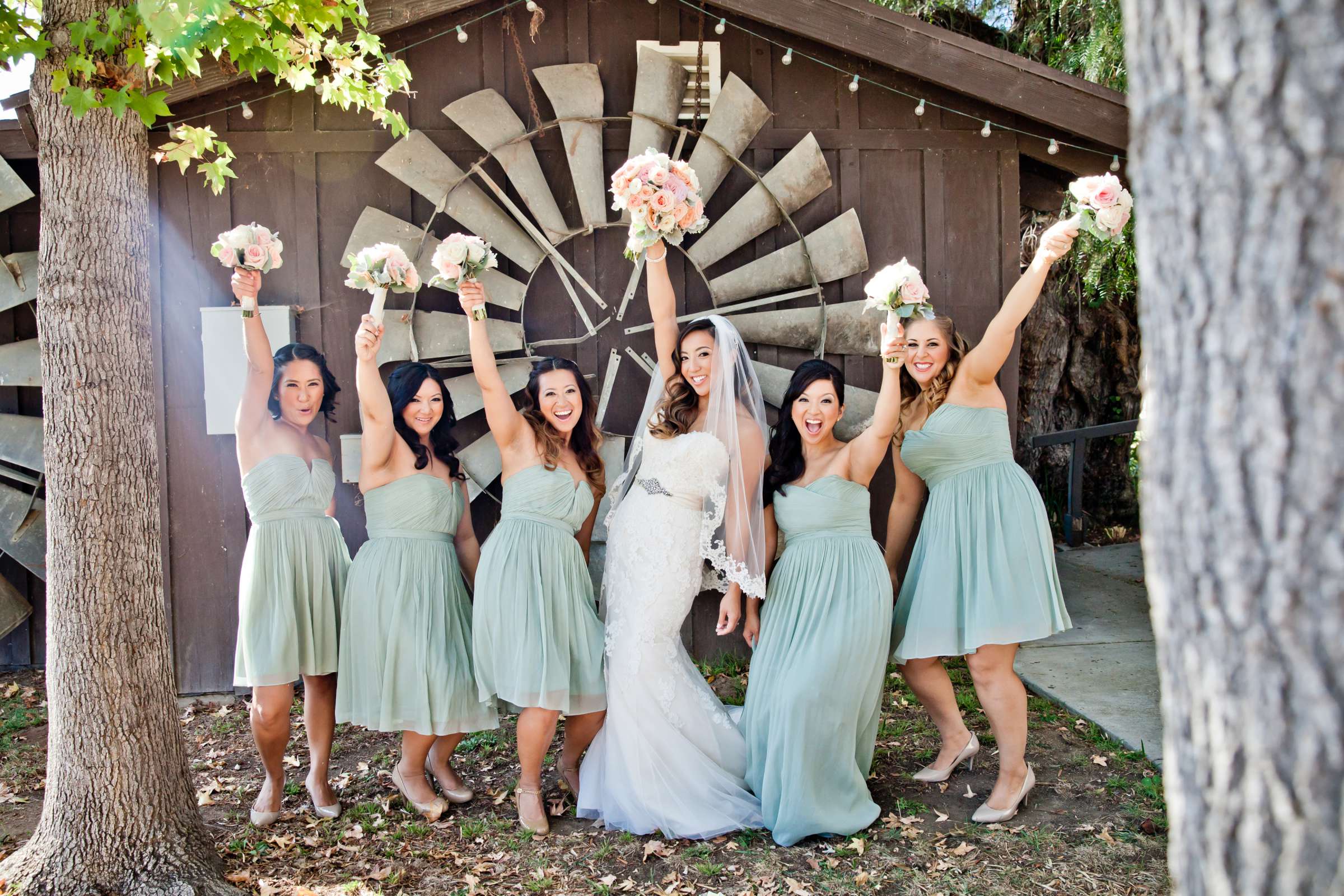 Bridesmaids at Bernardo Winery Wedding coordinated by Lavish Weddings, Michelle and Richard Wedding Photo #136966 by True Photography