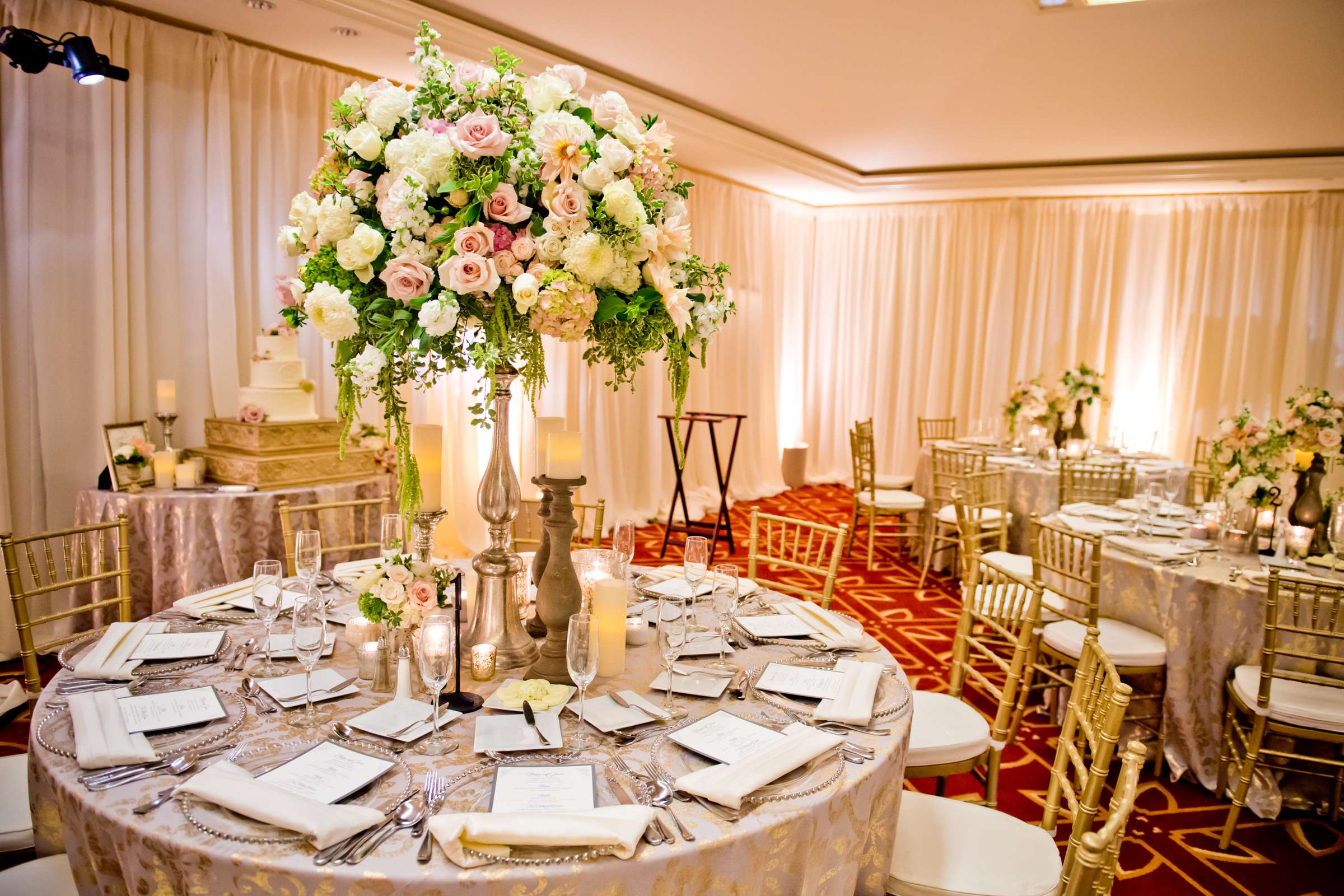 Centerpieces at Estancia Wedding coordinated by EverAfter Events, Shaina and James Wedding Photo #140842 by True Photography