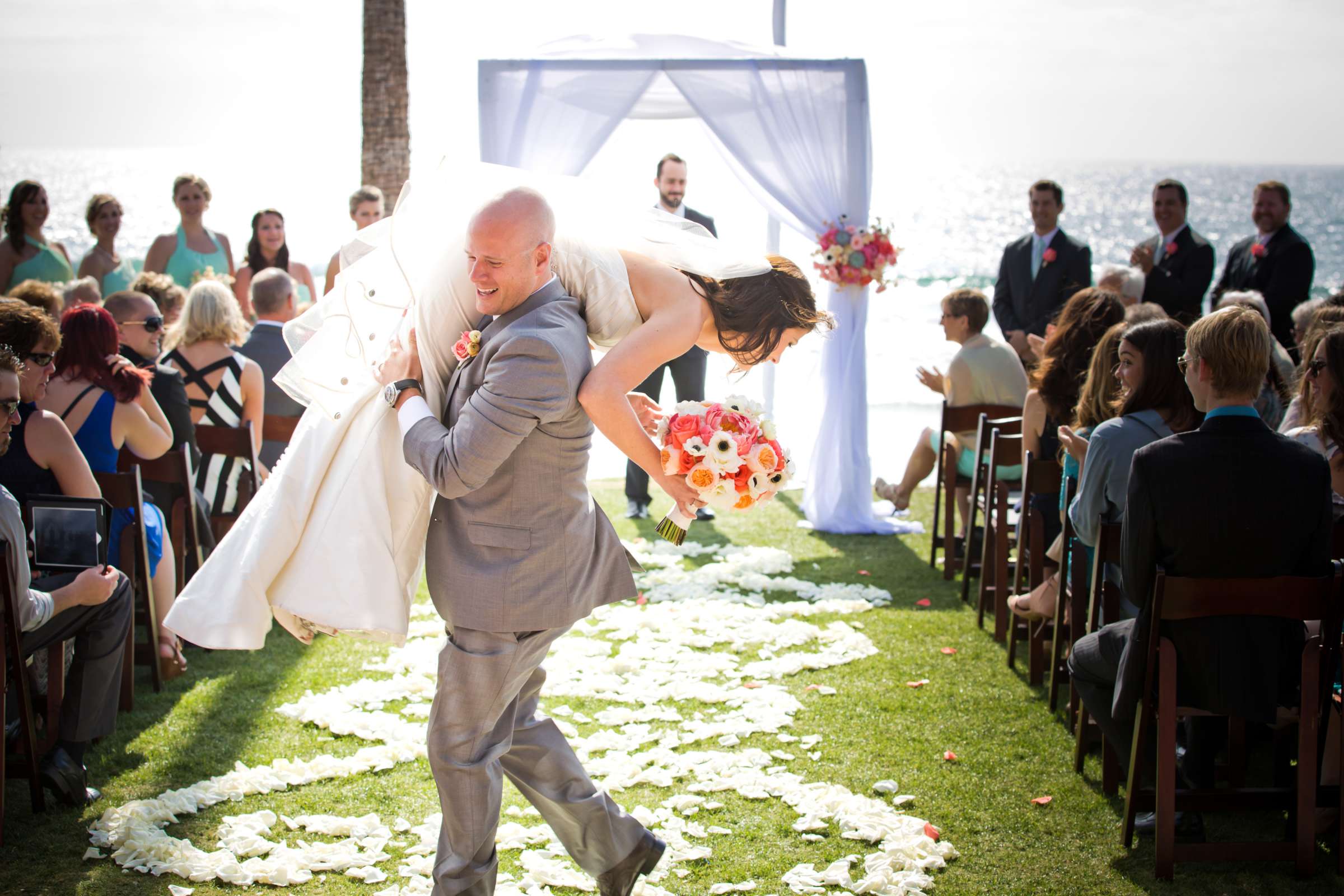 Scripps Seaside Forum Wedding coordinated by First Comes Love Weddings & Events, Lisa and Brett Wedding Photo #49 by True Photography