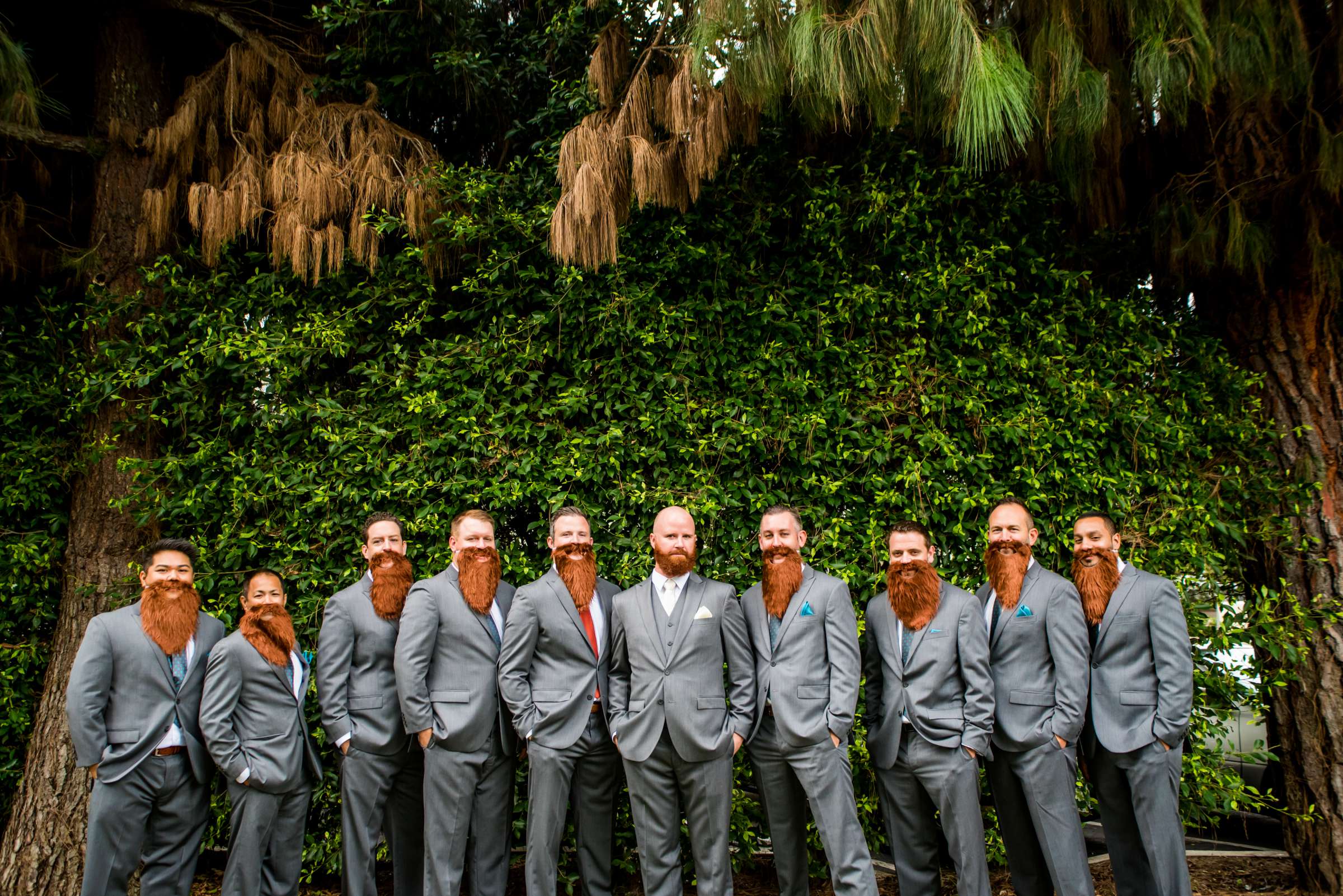 Funny moment at Scripps Seaside Forum Wedding coordinated by Carmin Designs, Christine and Mark Wedding Photo #179883 by True Photography