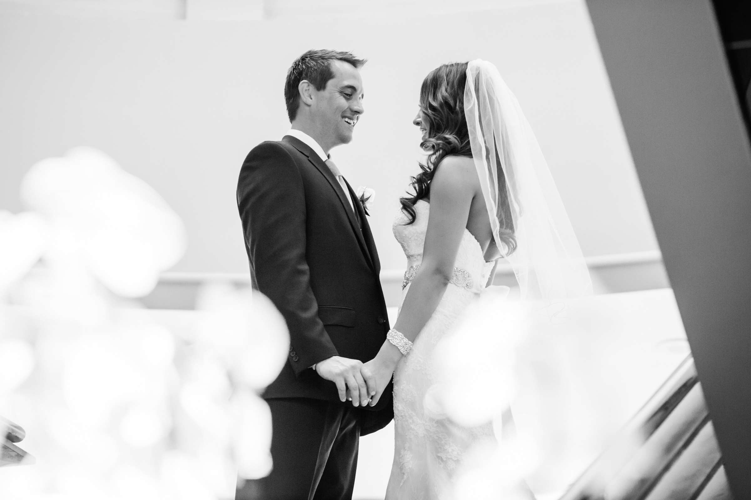 Candid moment at Scripps Seaside Forum Wedding coordinated by Luxe Special Events, Angela and Kyle Wedding Photo #48 by True Photography