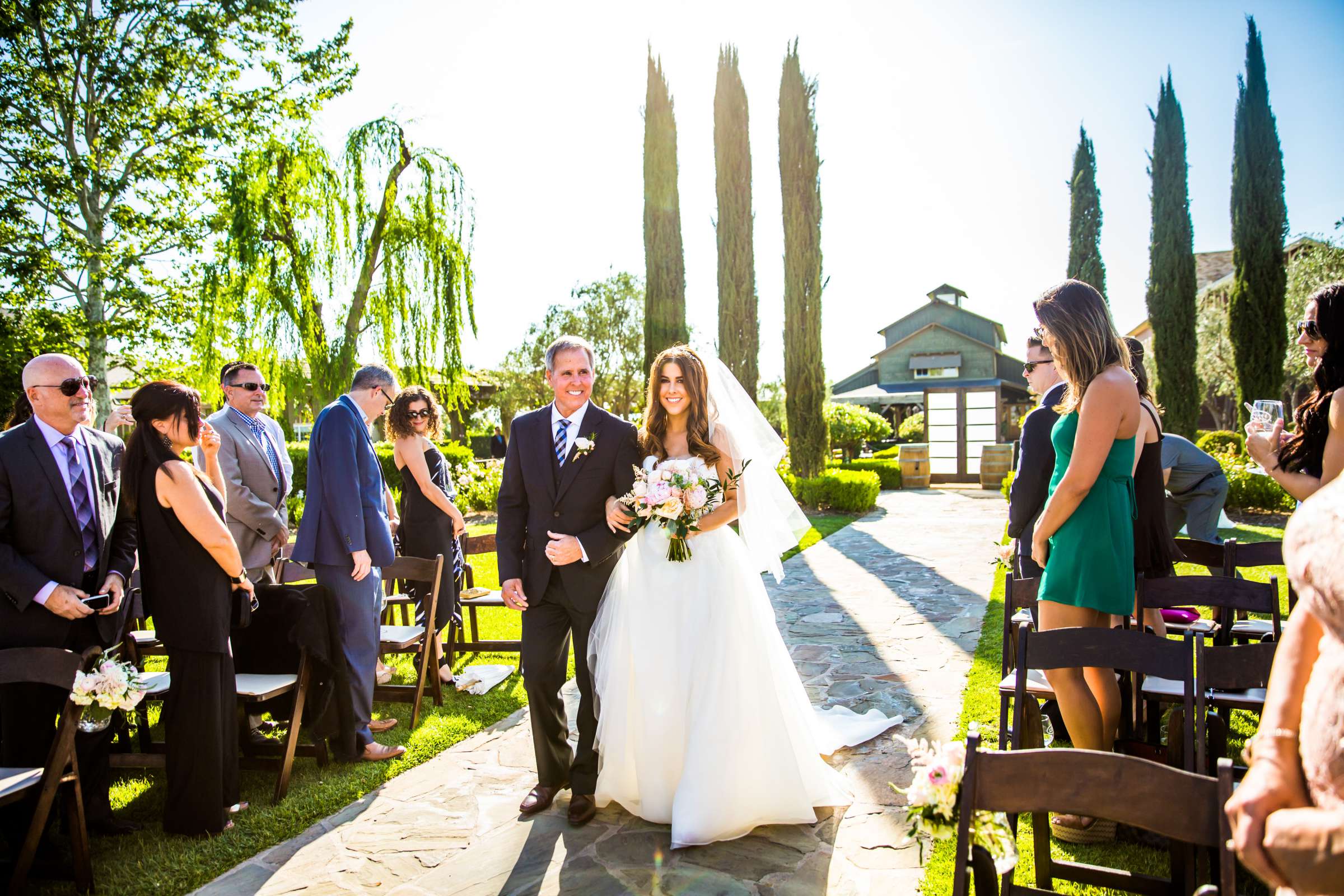 Ponte Estate Winery Wedding coordinated by Seven Stems Floral Design & Events, Jennifer and Justin Wedding Photo #64 by True Photography