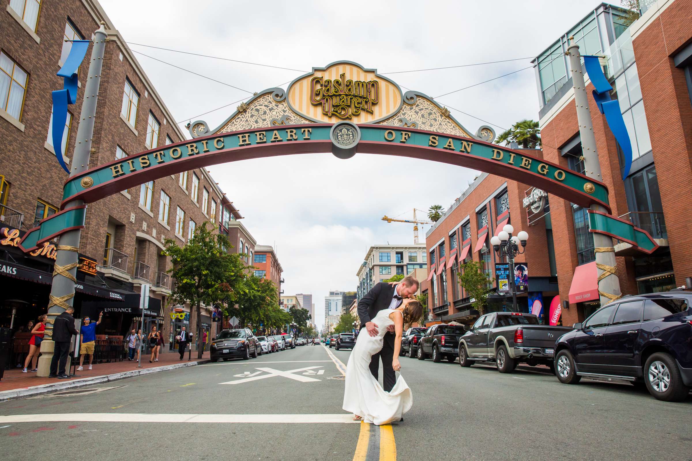 Urban Downtown, Romantic moment at Marriott Marquis San Diego Marina Wedding coordinated by First Comes Love Weddings & Events, Lauren and Eric Wedding Photo #238051 by True Photography