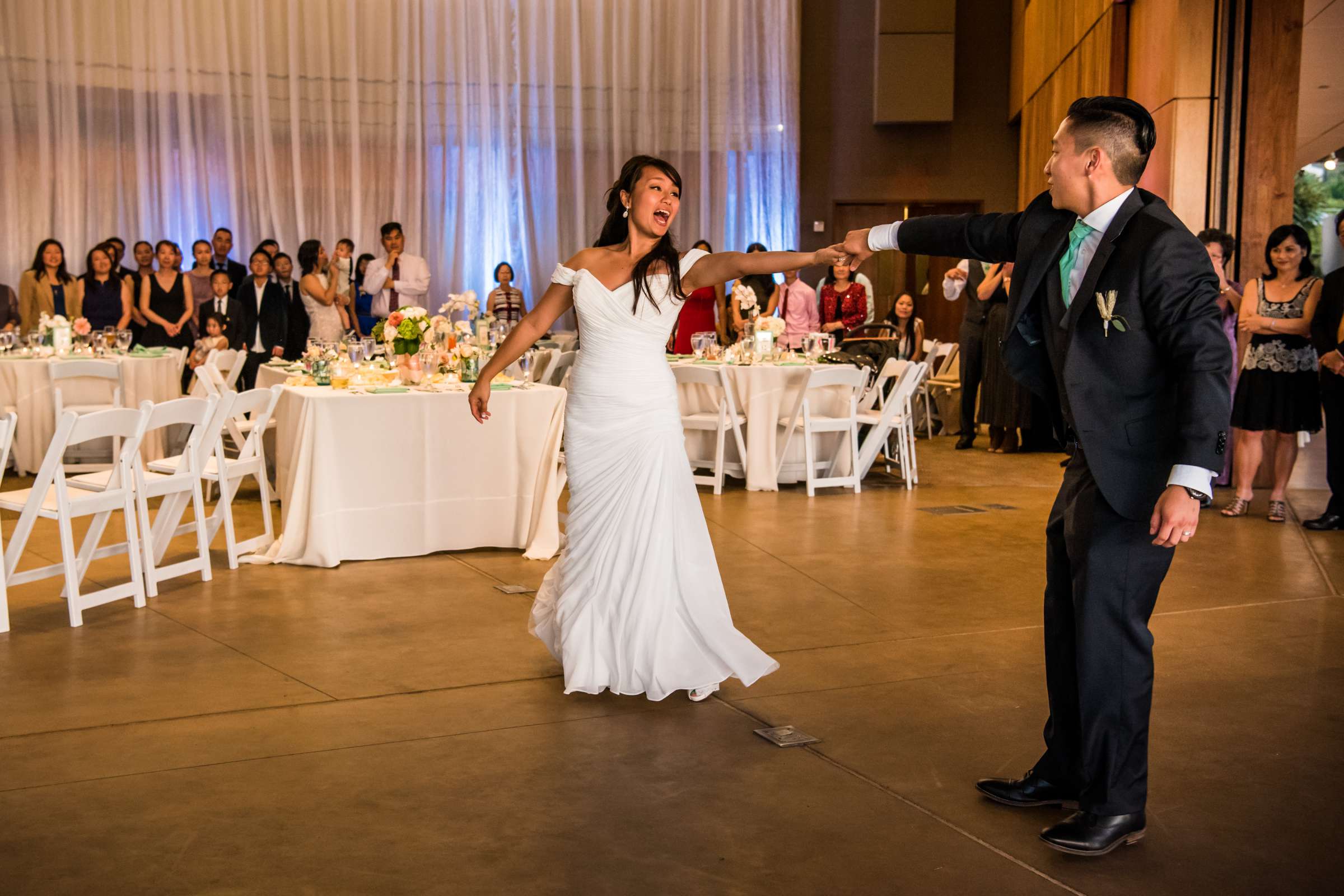 Scripps Seaside Forum Wedding coordinated by First Comes Love Weddings & Events, Lisa and Simon Wedding Photo #100 by True Photography