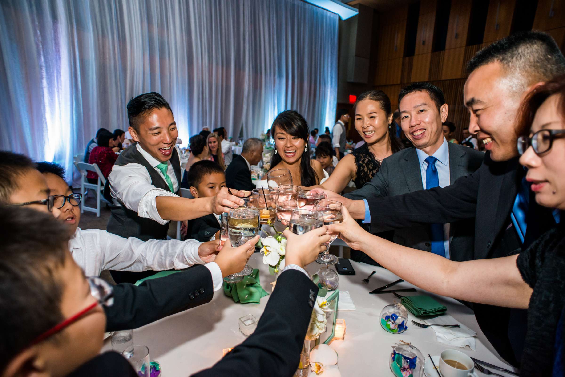 Scripps Seaside Forum Wedding coordinated by First Comes Love Weddings & Events, Lisa and Simon Wedding Photo #111 by True Photography