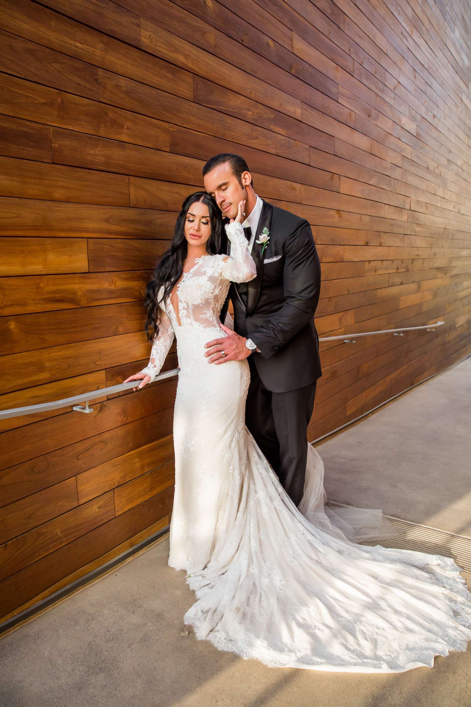 Bride and Groom at Scripps Seaside Forum Wedding coordinated by I Do Weddings, Laura and Travis Wedding Photo #7 by True Photography