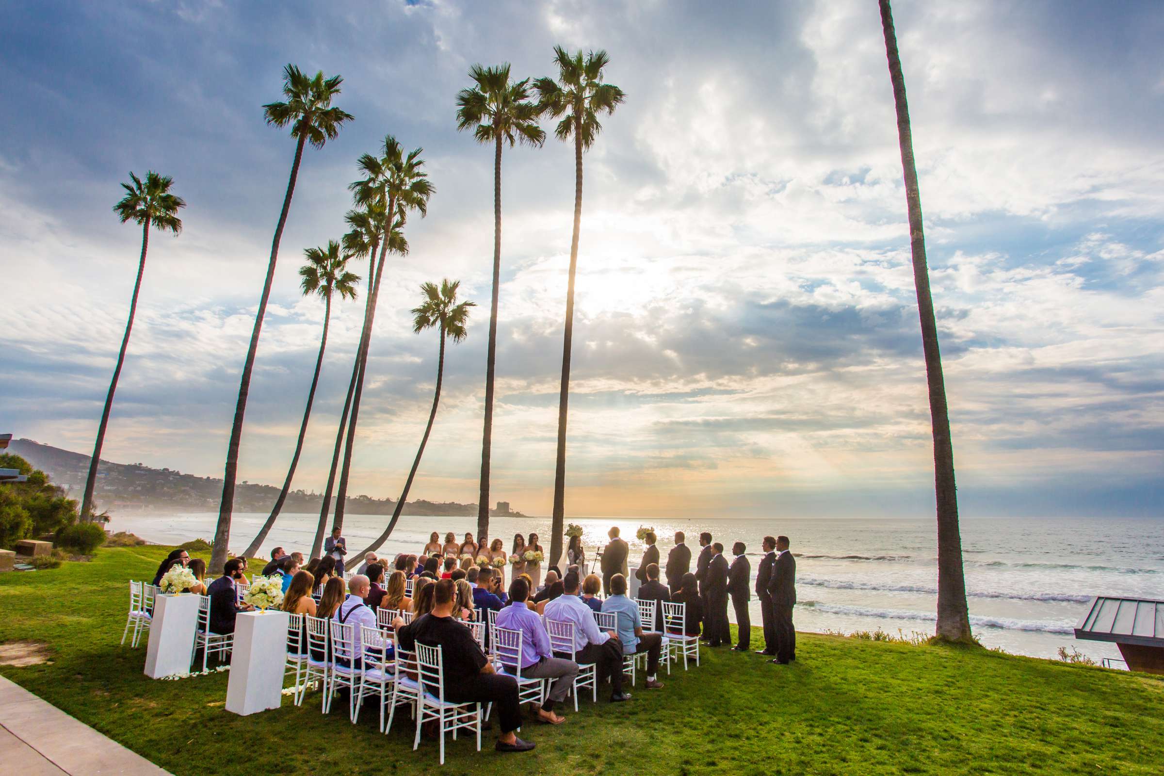 Ceremony at Scripps Seaside Forum Wedding coordinated by I Do Weddings, Laura and Travis Wedding Photo #39 by True Photography