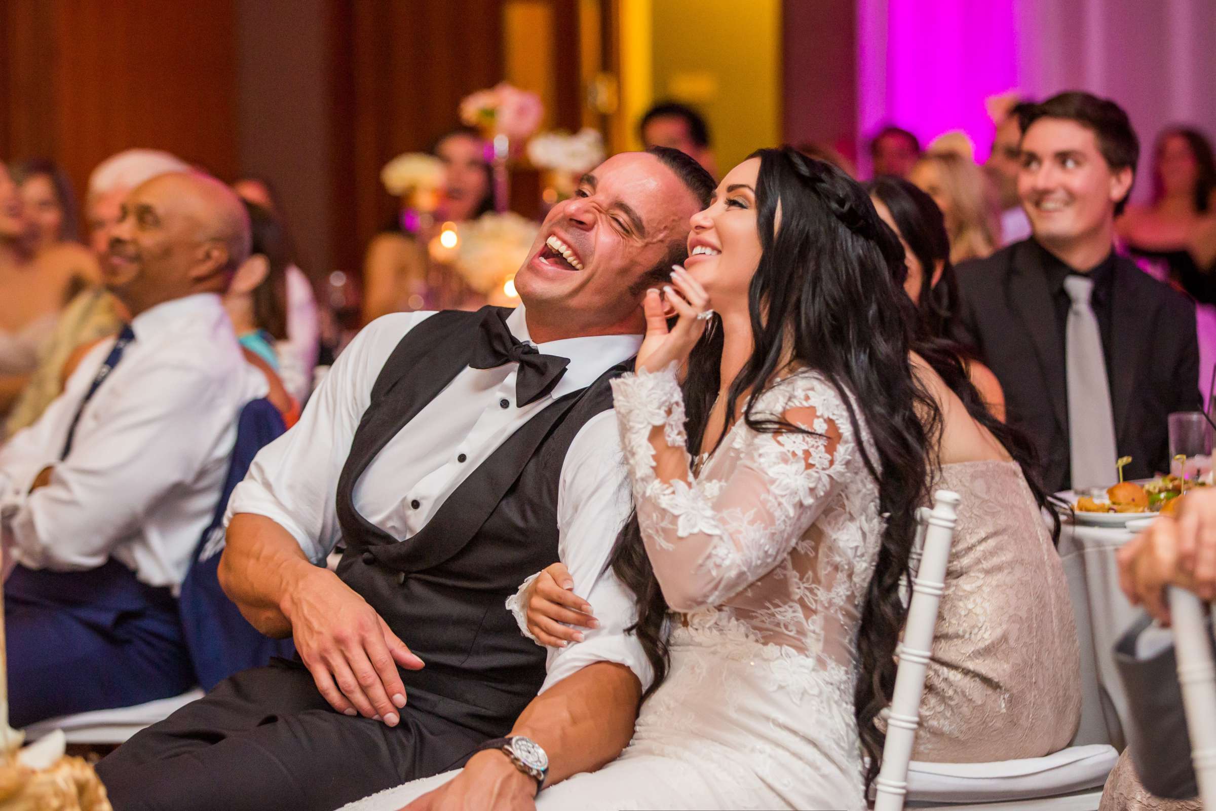 Reception at Scripps Seaside Forum Wedding coordinated by I Do Weddings, Laura and Travis Wedding Photo #111 by True Photography