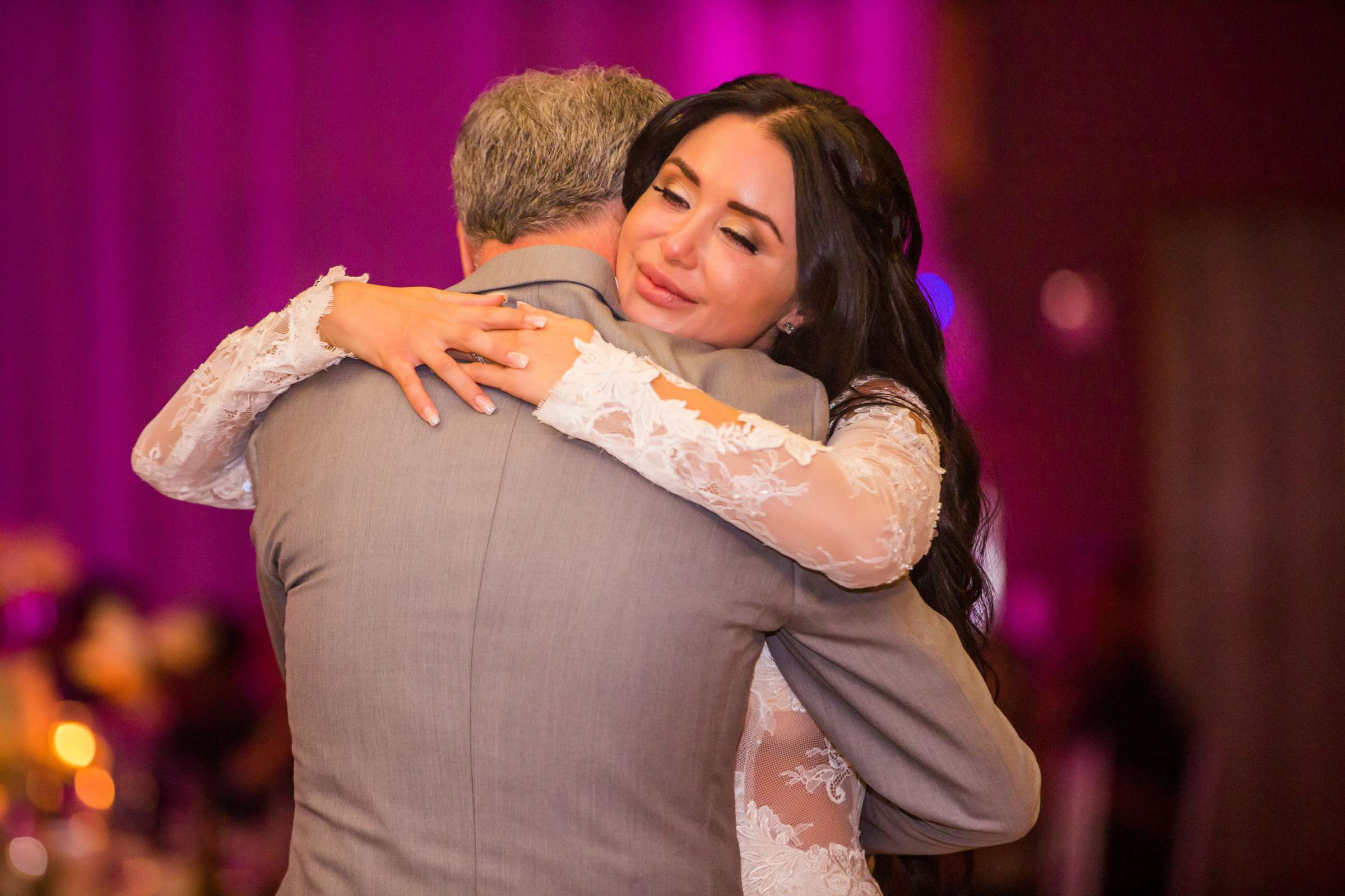 Emotional moment at Scripps Seaside Forum Wedding coordinated by I Do Weddings, Laura and Travis Wedding Photo #119 by True Photography