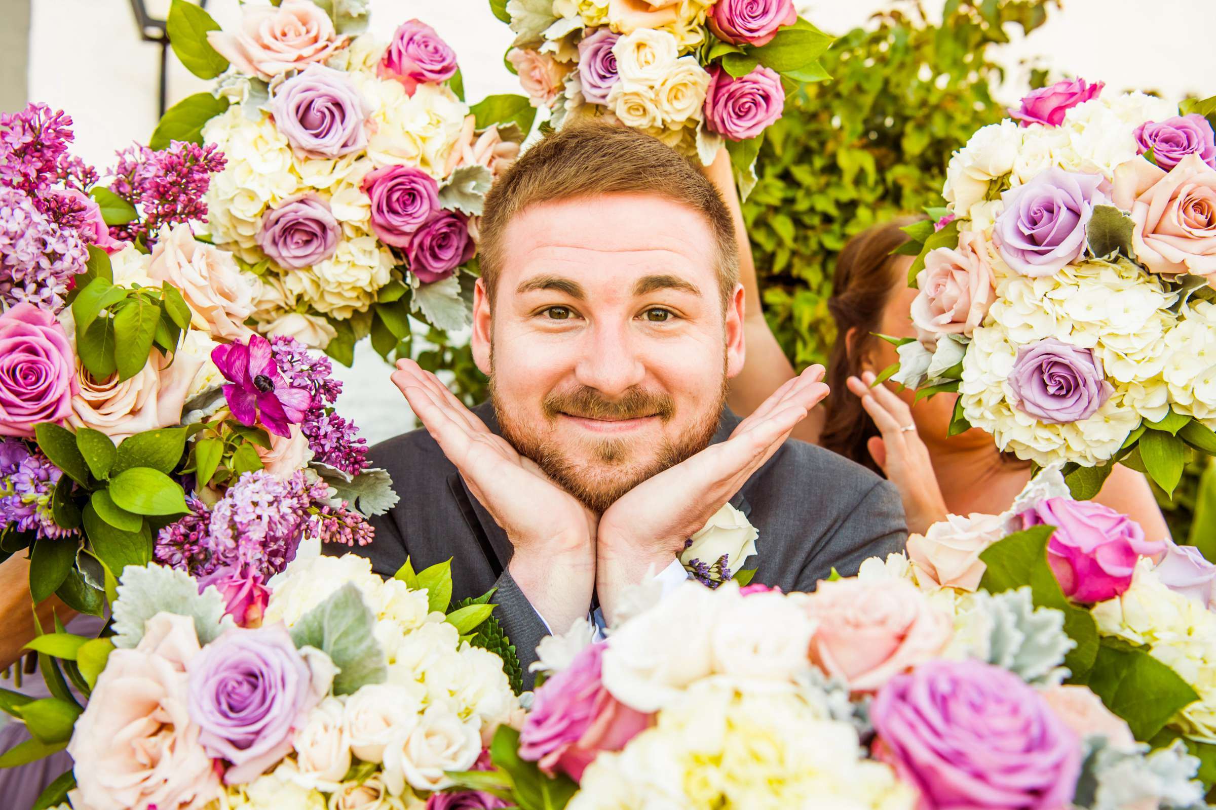 Funny moment at Lomas Santa Fe Country Club Wedding, Abby and David Wedding Photo #350062 by True Photography