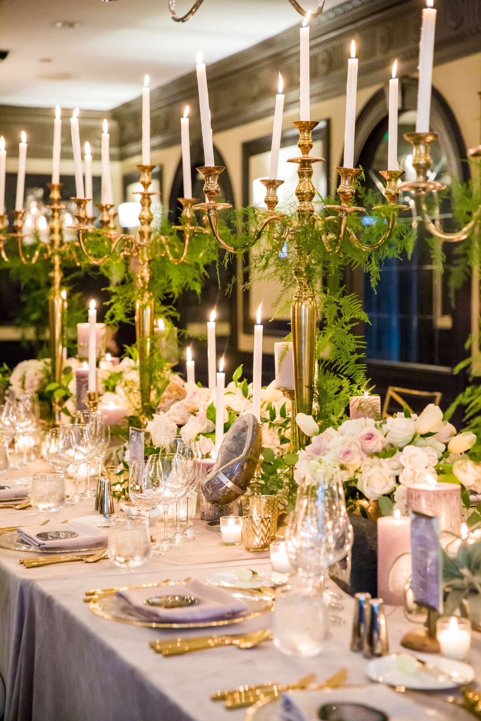 Candles, Table Shots, Centerpieces, Flowers, Details at US Grant Wedding coordinated by Emily Smiley, Eric and James Wedding Photo #377389 by True Photography