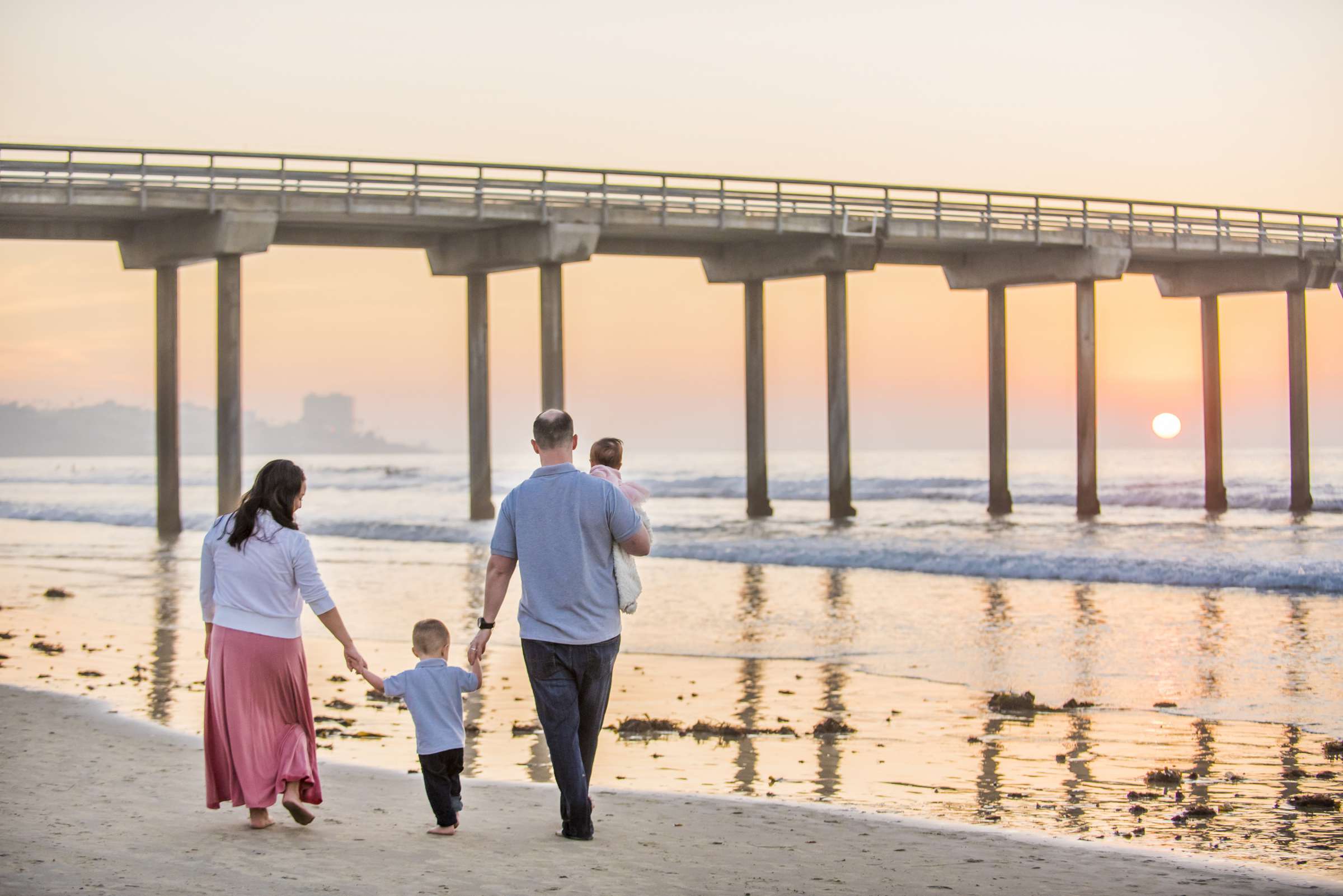 Scripps Seaside Forum Family Portraits, Kana and Laurence Family Photo #2 by True Photography