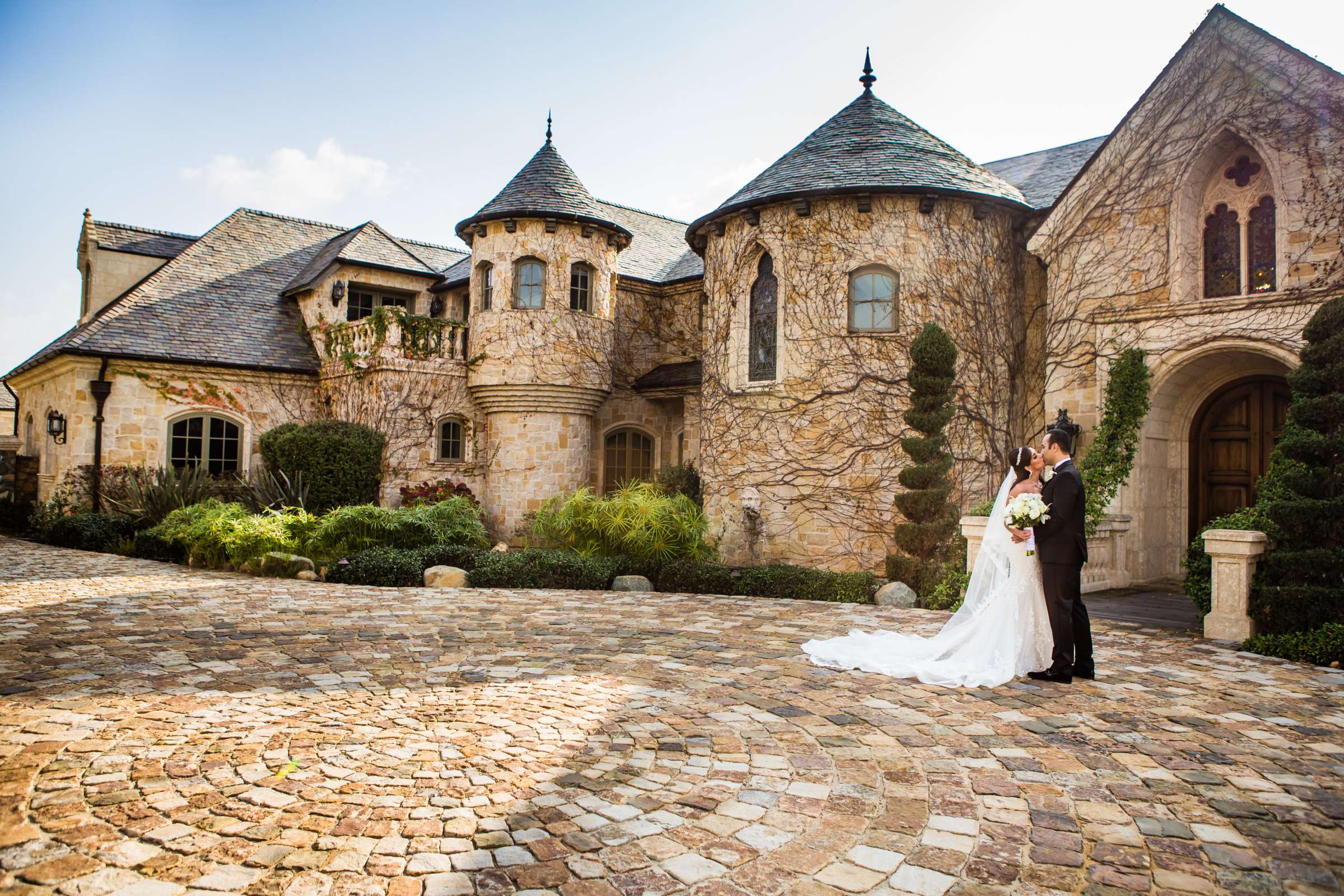 Bride and Groom at Hidden Castle Wedding, Paris and Farshid Wedding Photo #43 by True Photography