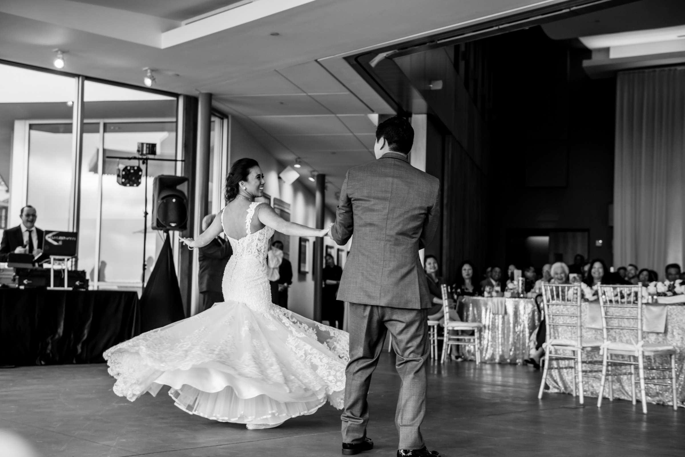 Scripps Seaside Forum Wedding coordinated by Sweet Blossom Weddings, Katrina and Mitchell Wedding Photo #108 by True Photography