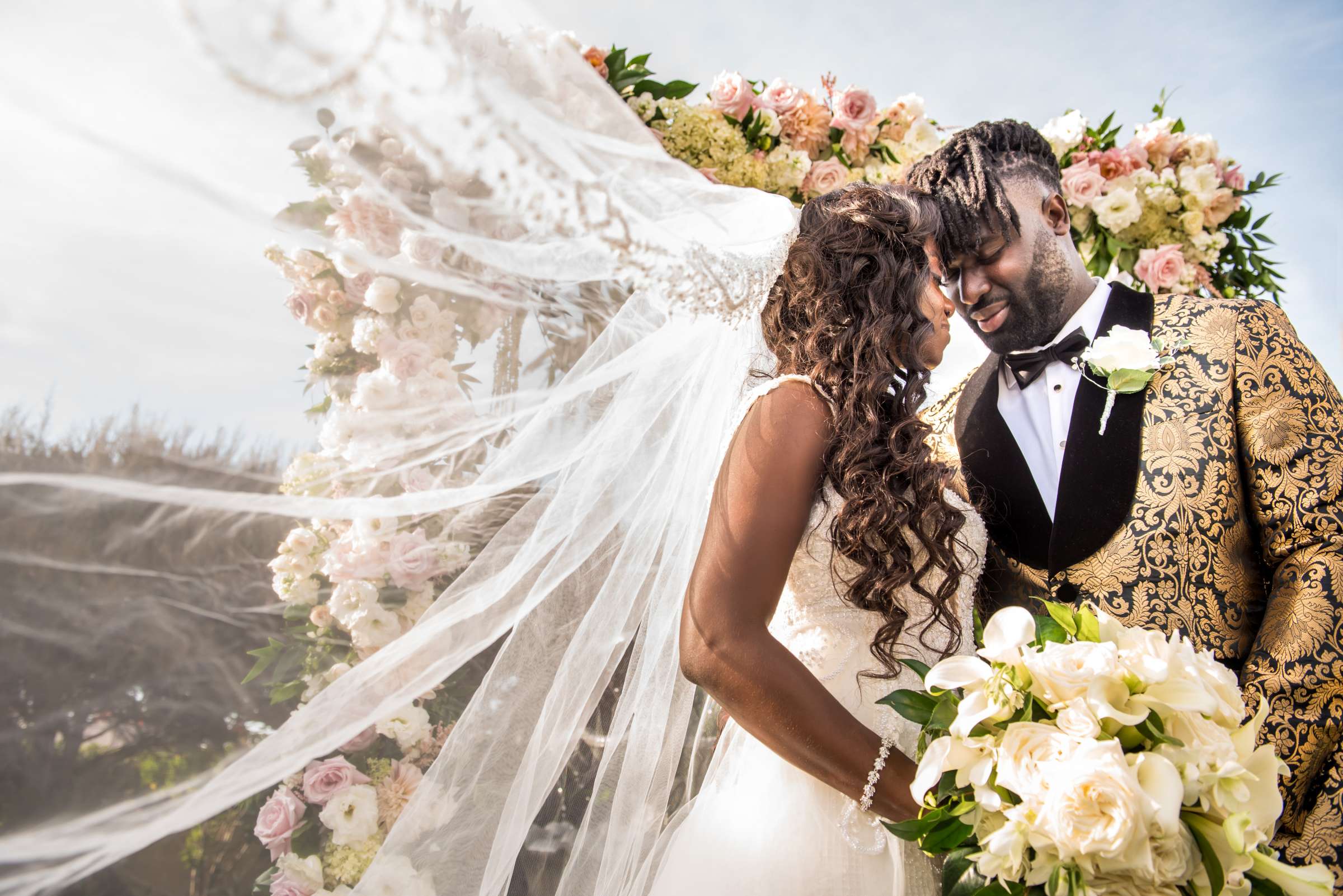 Veil at Wedding coordinated by SD Weddings by Gina, Adrienne and Kadeem Wedding Photo #2 by True Photography