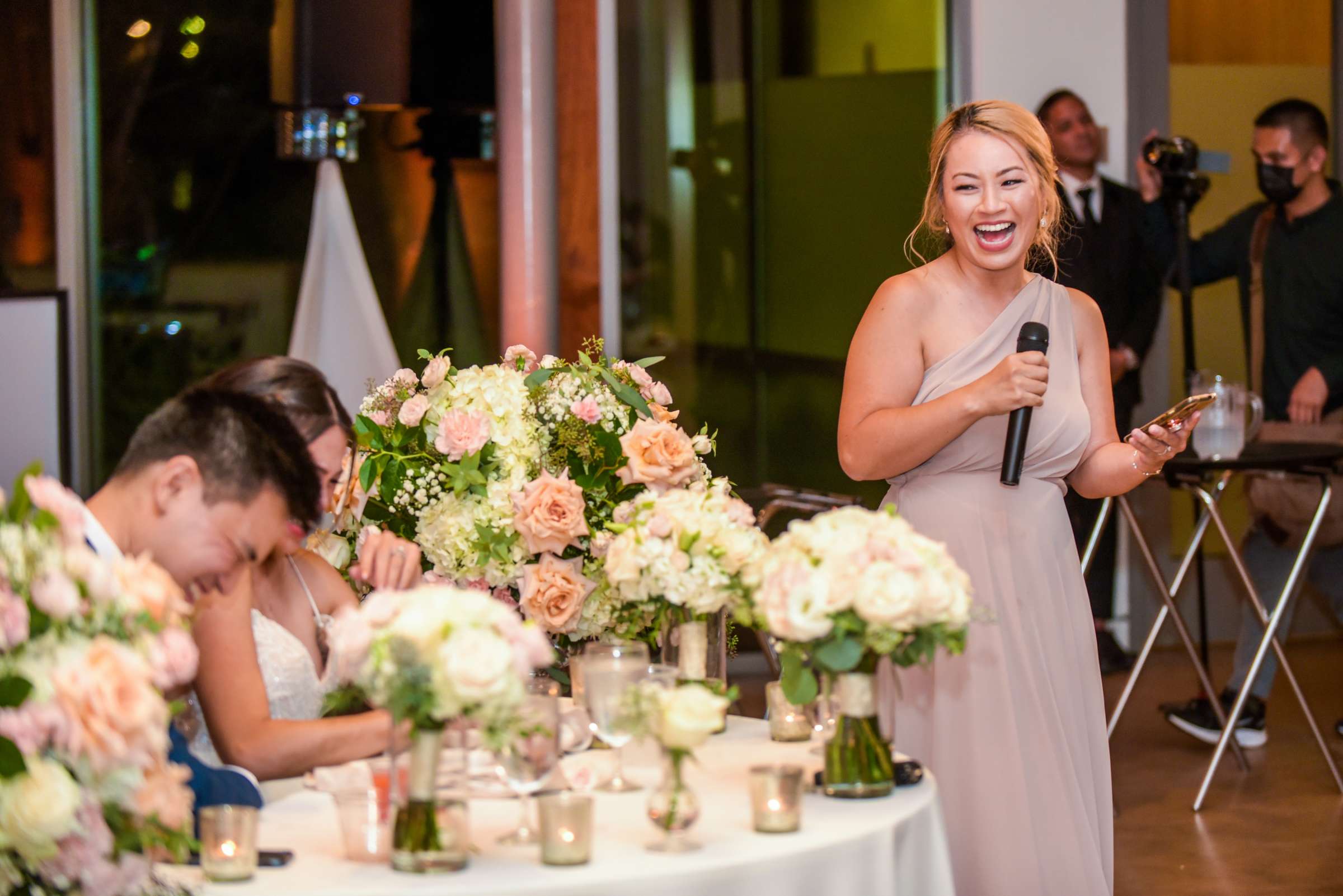 Scripps Seaside Forum Wedding coordinated by Willmus Weddings, Quynh and Tyler Wedding Photo #154 by True Photography