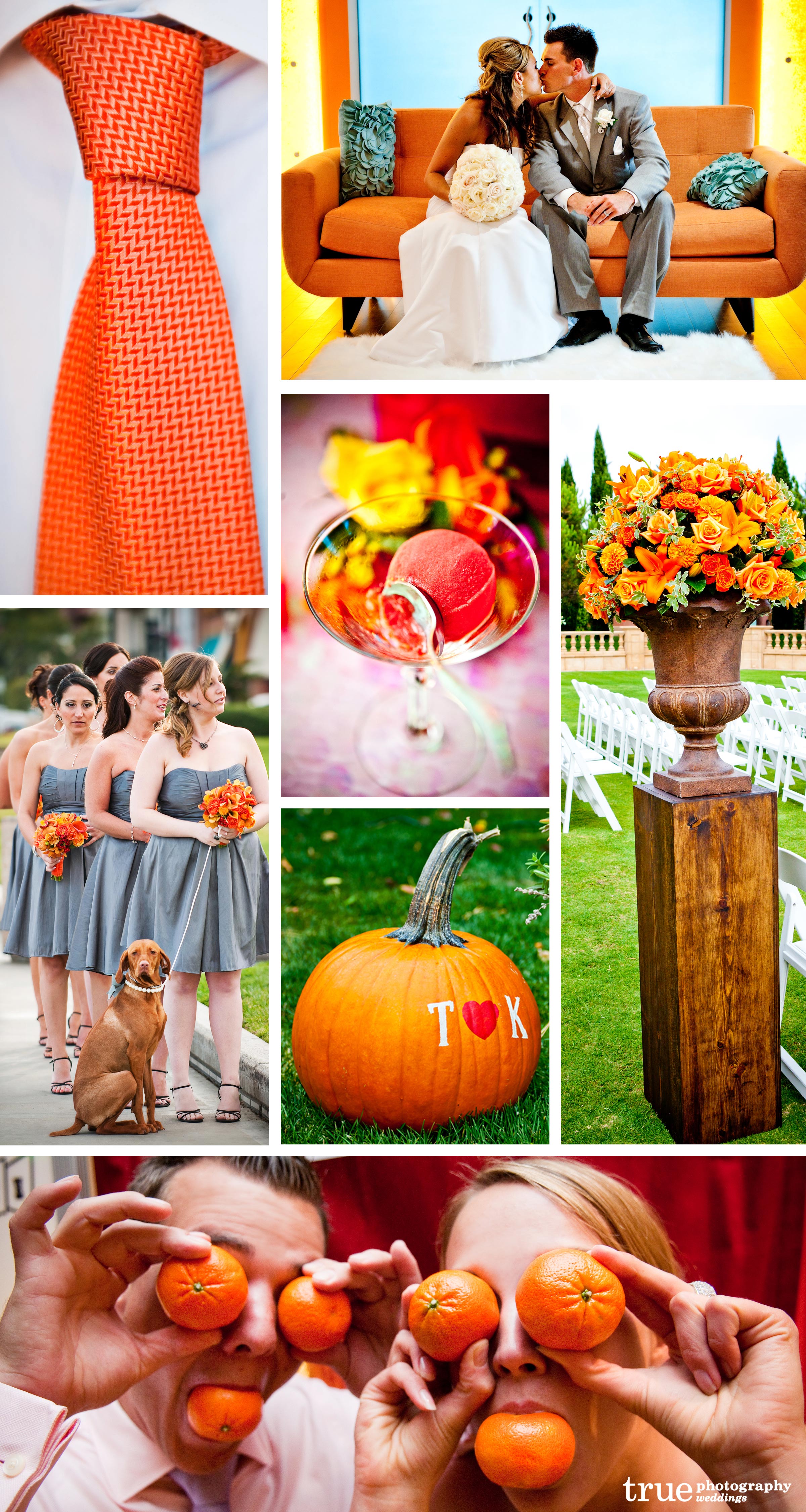 Day 3 of 12: Orange wedding color inspiration 