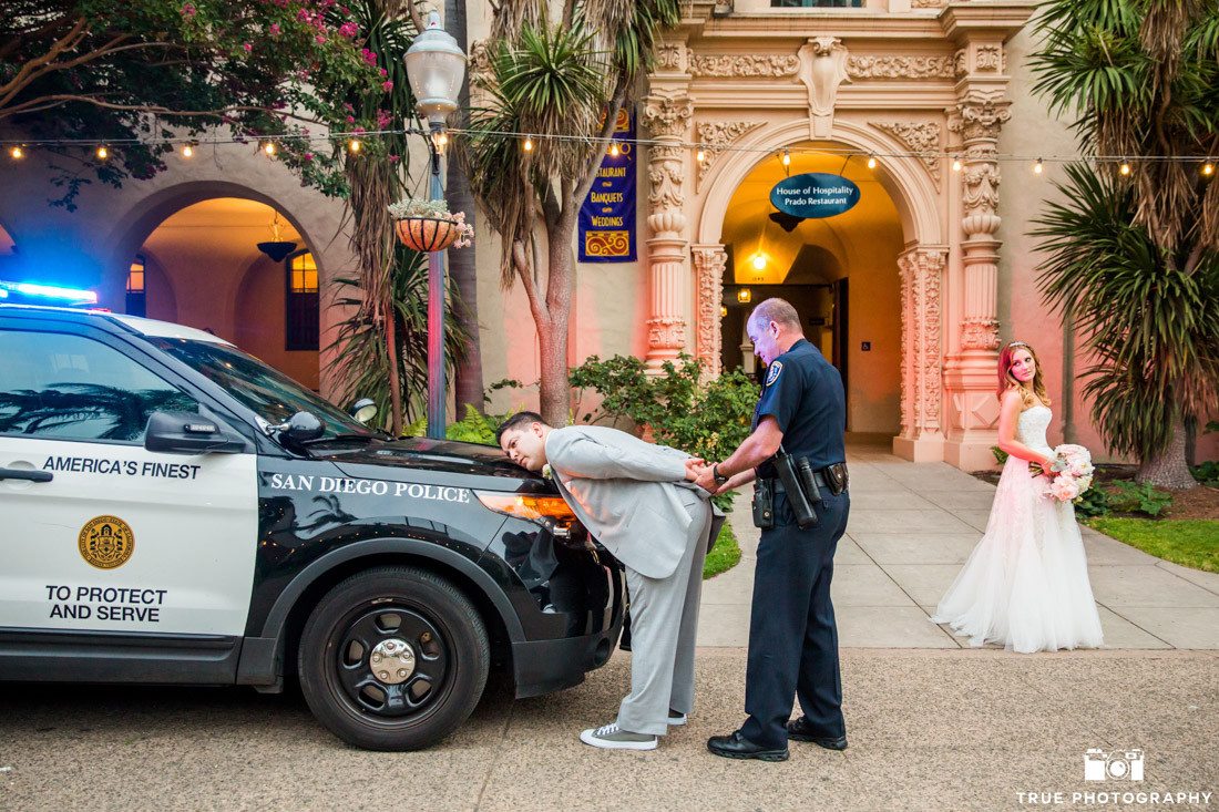 Groom gets arrested on wedding day at balboa park