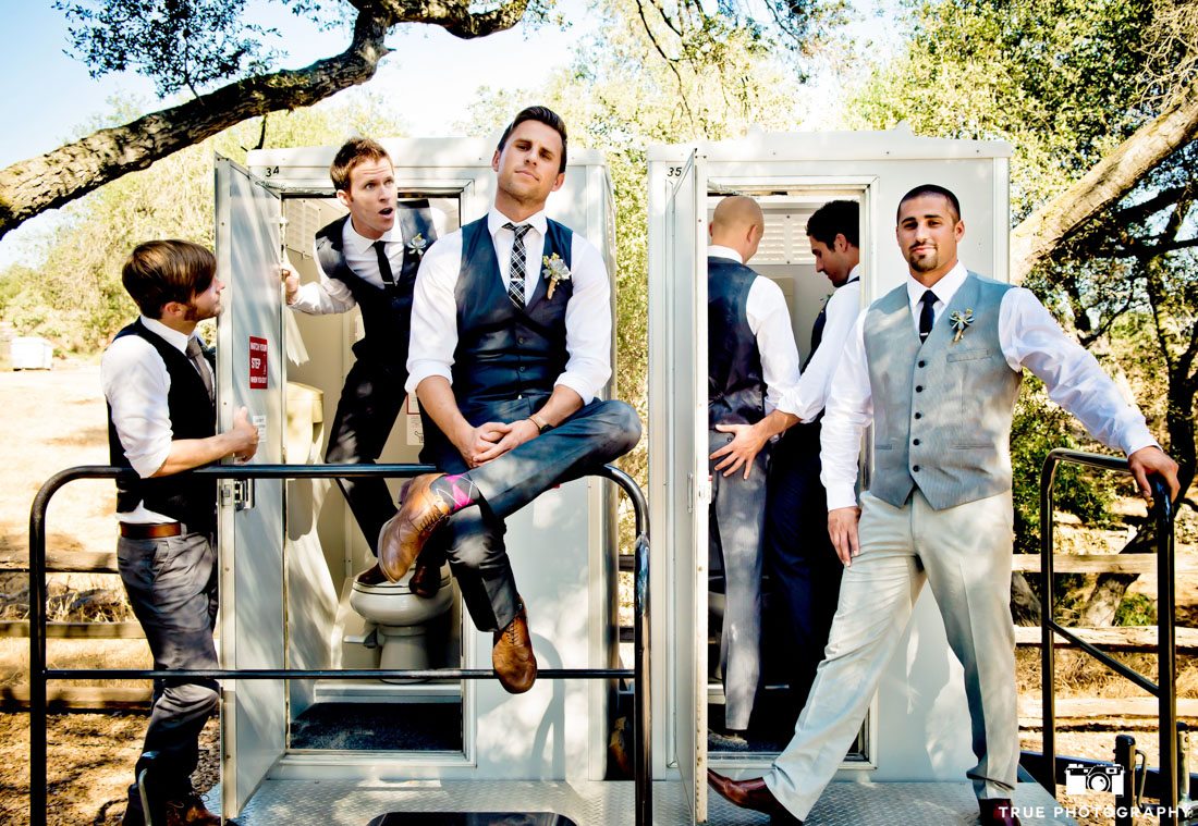 Groomsmen being silly with cool style