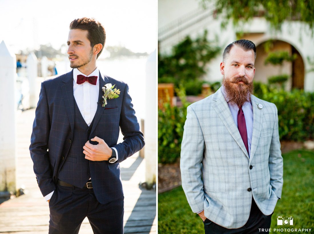 Modern groom fashion at wedding