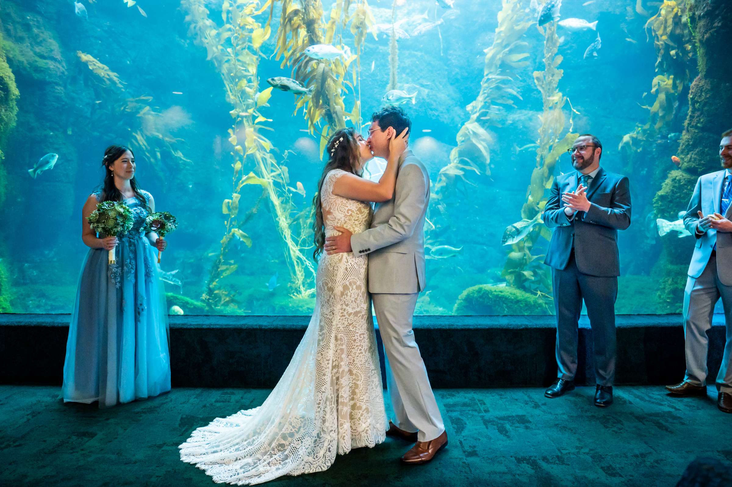 Birch Aquarium at Scripps Wedding coordinated by A Perfect Day With Renee, Shannon and Alex Wedding Photo #3 by True Photography