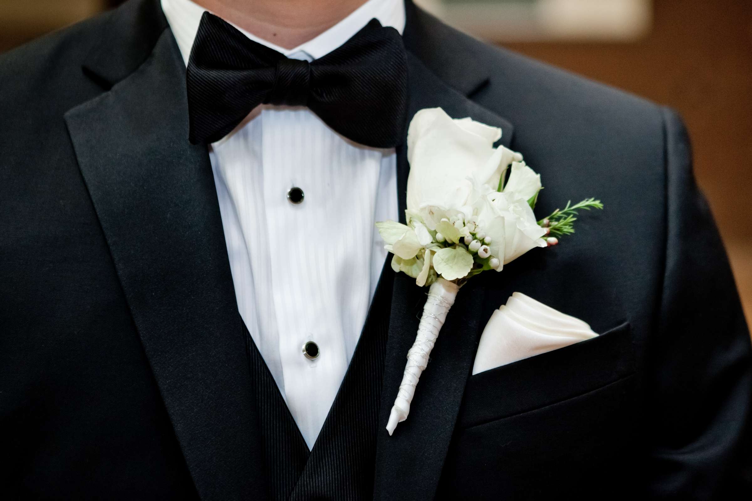 boutonnière at The Legendary Park Plaza Hotel Wedding coordinated by A Stunning Affair, Sisanie and Michael Wedding Photo #23 by True Photography