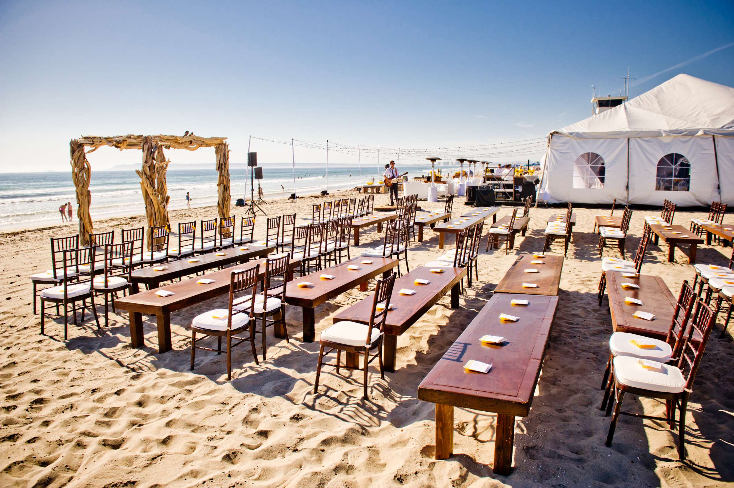 Beach, Table Shots at California State Beaches Wedding coordinated by Pink Papaya, Mallory and Sean Wedding Photo #91 by True Photography