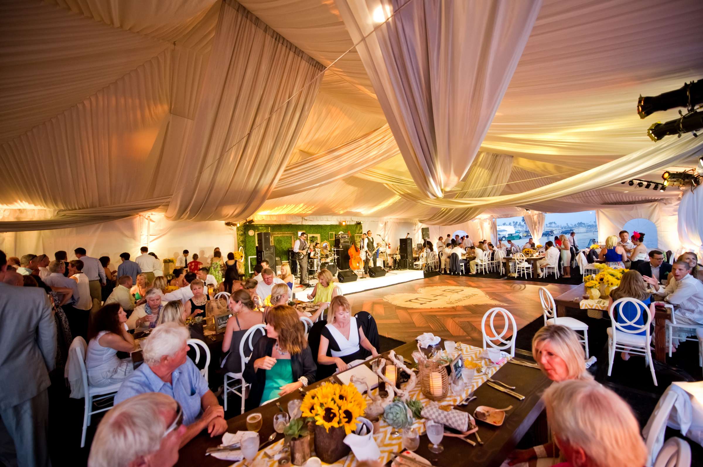 Tented Event, Reception at California State Beaches Wedding coordinated by Pink Papaya, Mallory and Sean Wedding Photo #110 by True Photography