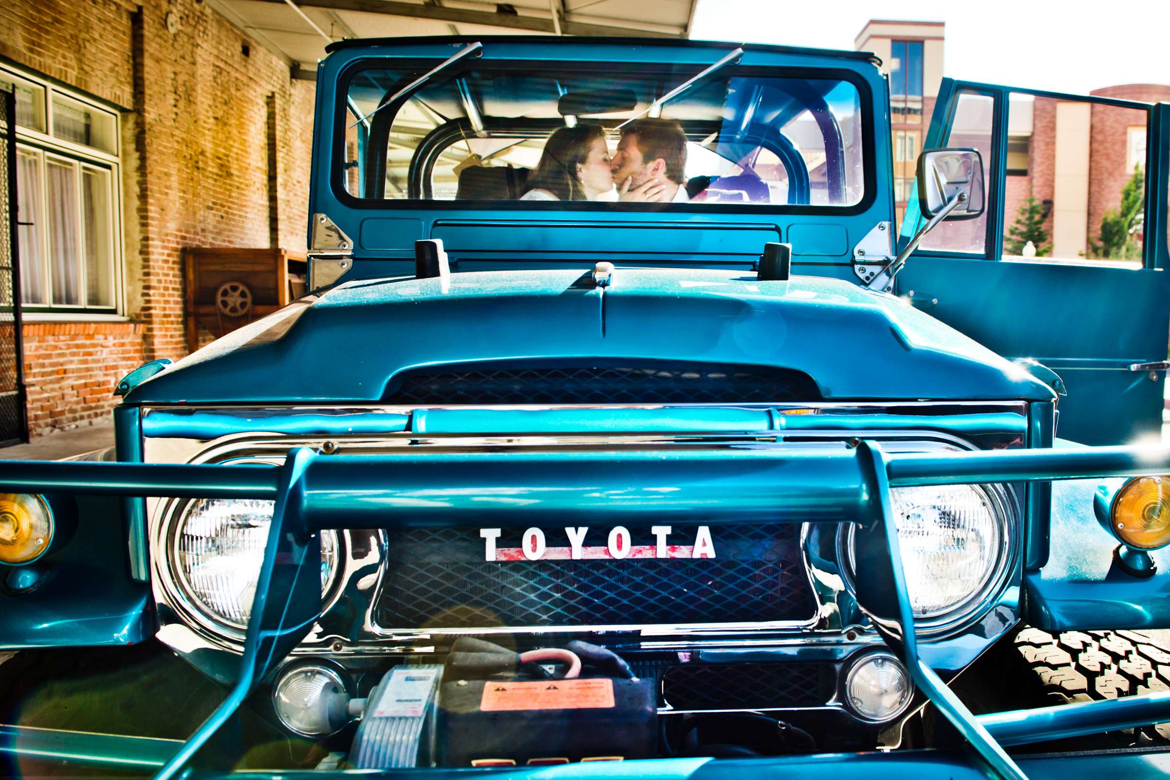 Classic Car, Stylized Portrait, Photographers Favorite at Uva Trattoria -- Napa Valley Wedding, Vanessa and Nick Wedding Photo #1 by True Photography