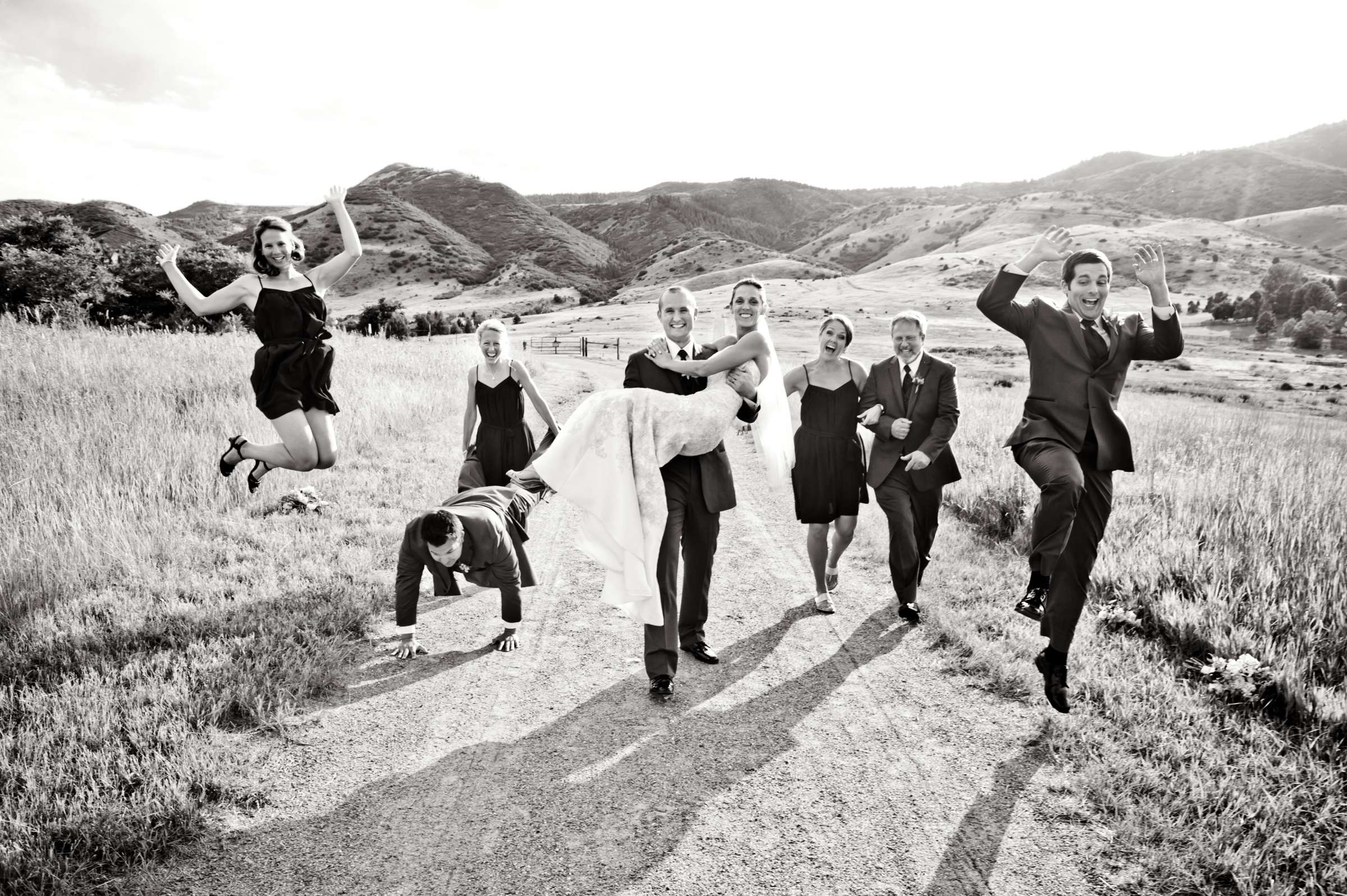 Bridal Party, In a Field at The Manor House Wedding, Kelly and Josh Wedding Photo #125956 by True Photography