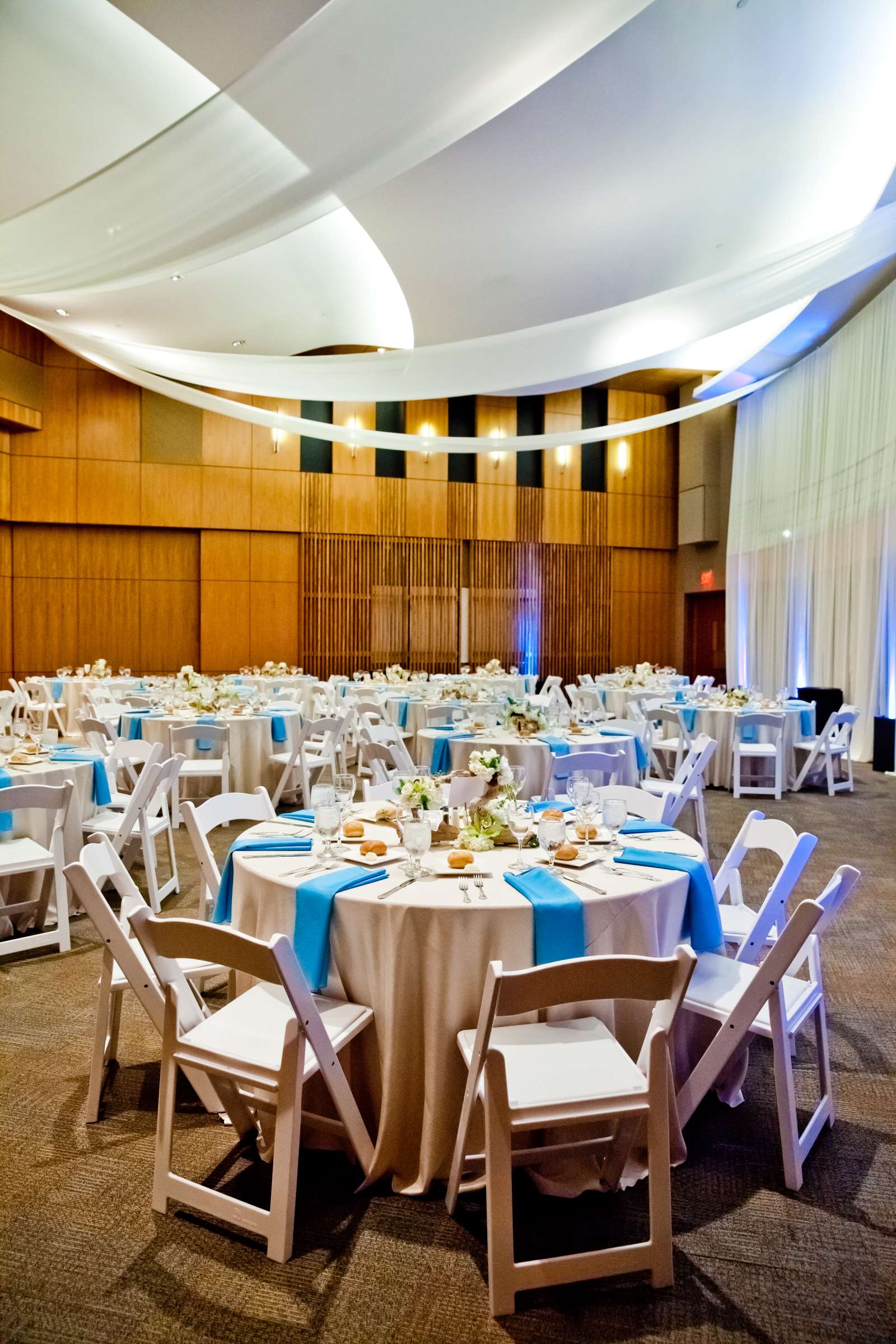 Table Shots at Scripps Seaside Forum Wedding, Laura and Daniel Wedding Photo #46 by True Photography