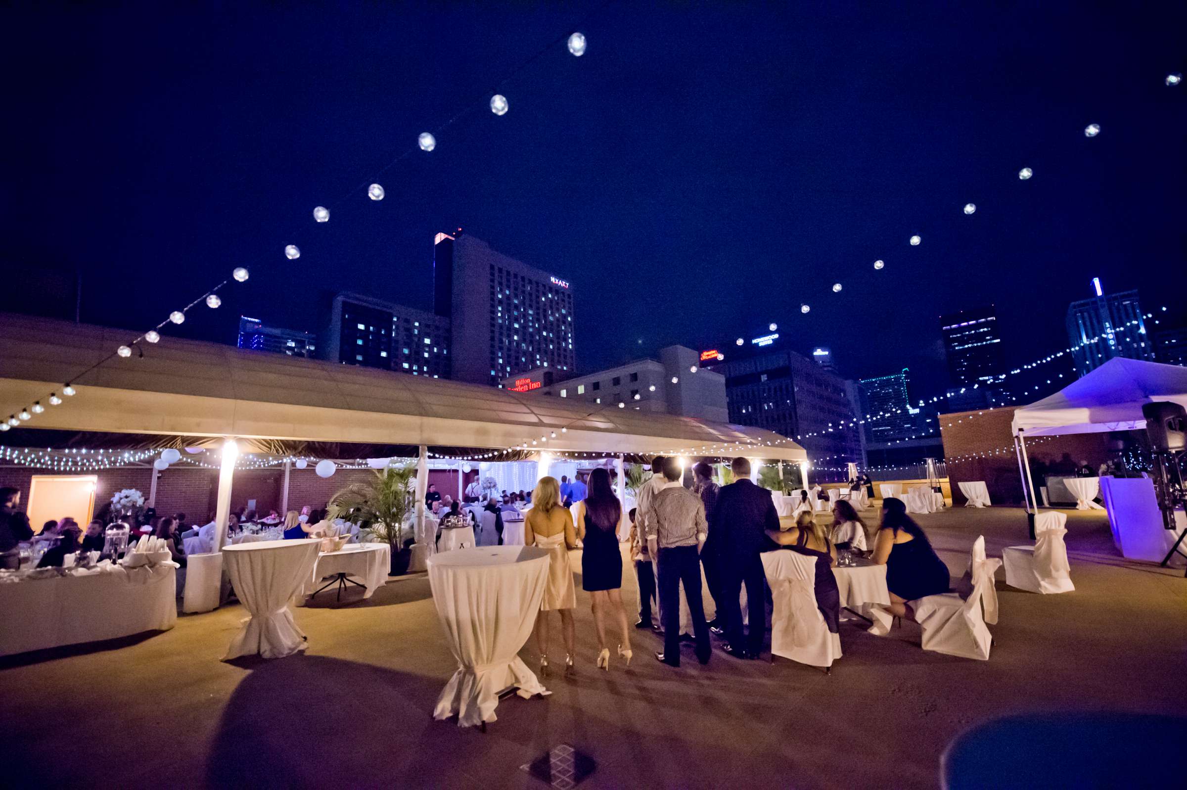 Denver Athletic Club Wedding, Enjoying the roof Wedding Photo #38 by True Photography