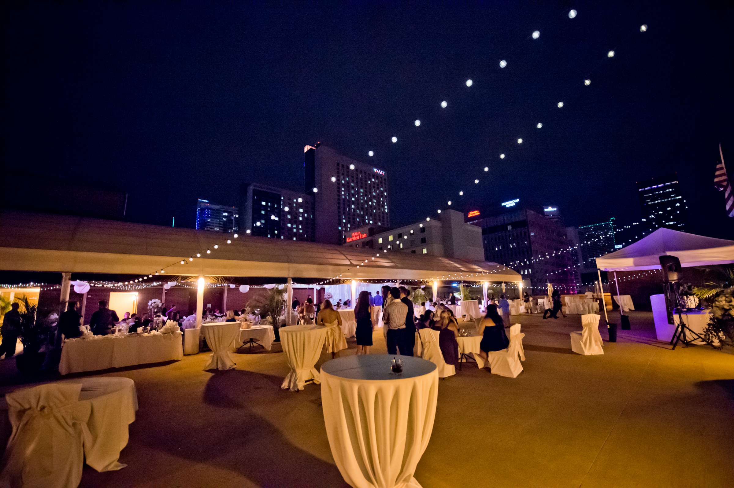 Denver Athletic Club Wedding, Enjoying the roof Wedding Photo #39 by True Photography