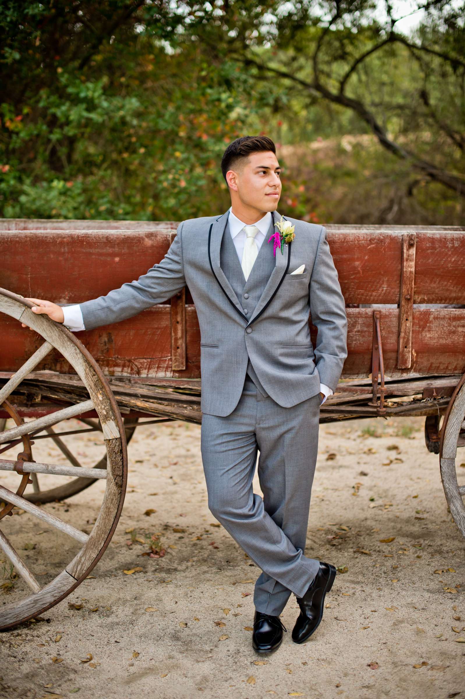 Groom at Temecula Creek Inn Wedding coordinated by LexxEvents, Mariah and Phillip Wedding Photo #6 by True Photography