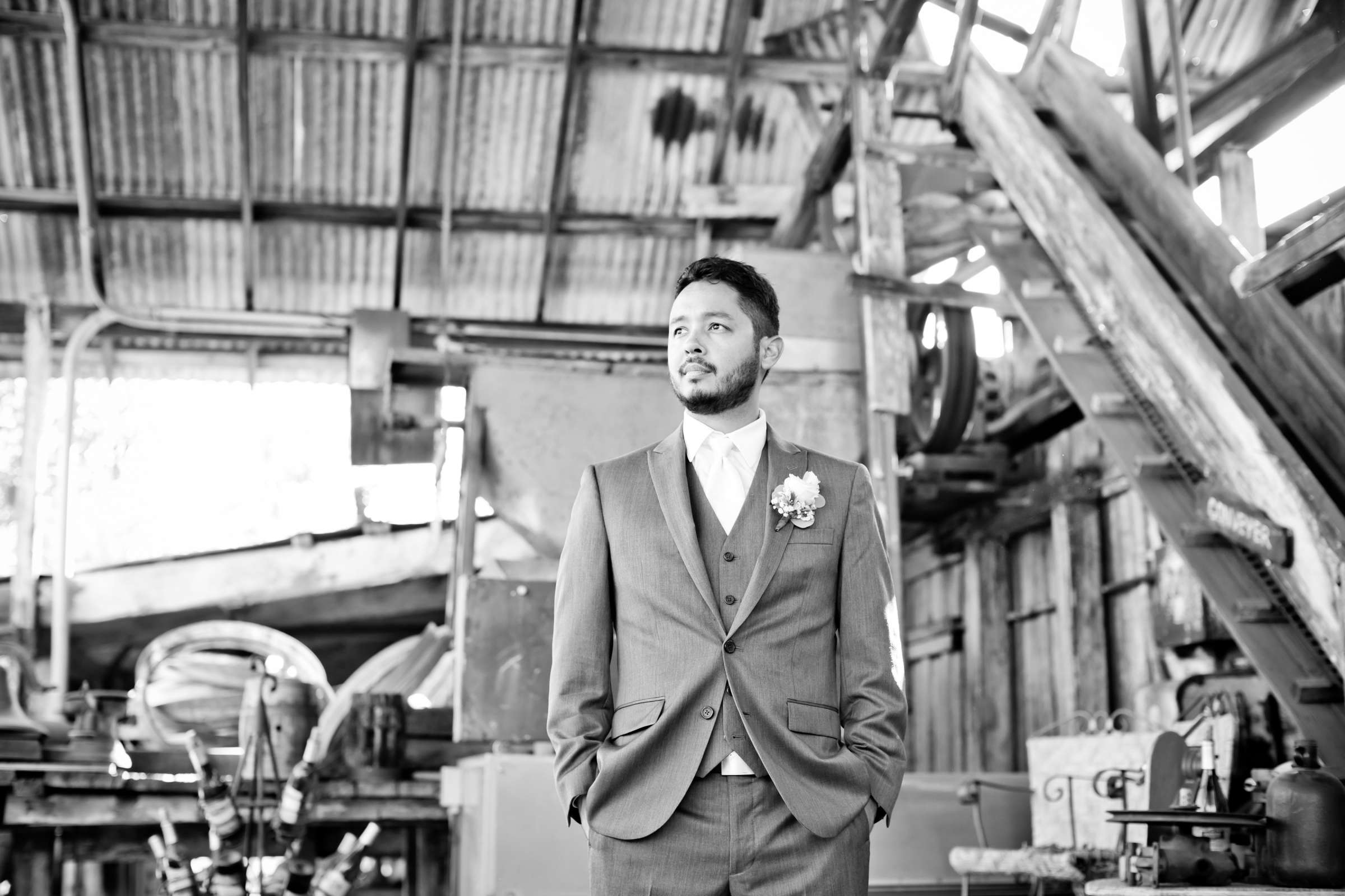 Groom at Bernardo Winery Wedding coordinated by Lavish Weddings, Michelle and Richard Wedding Photo #136986 by True Photography