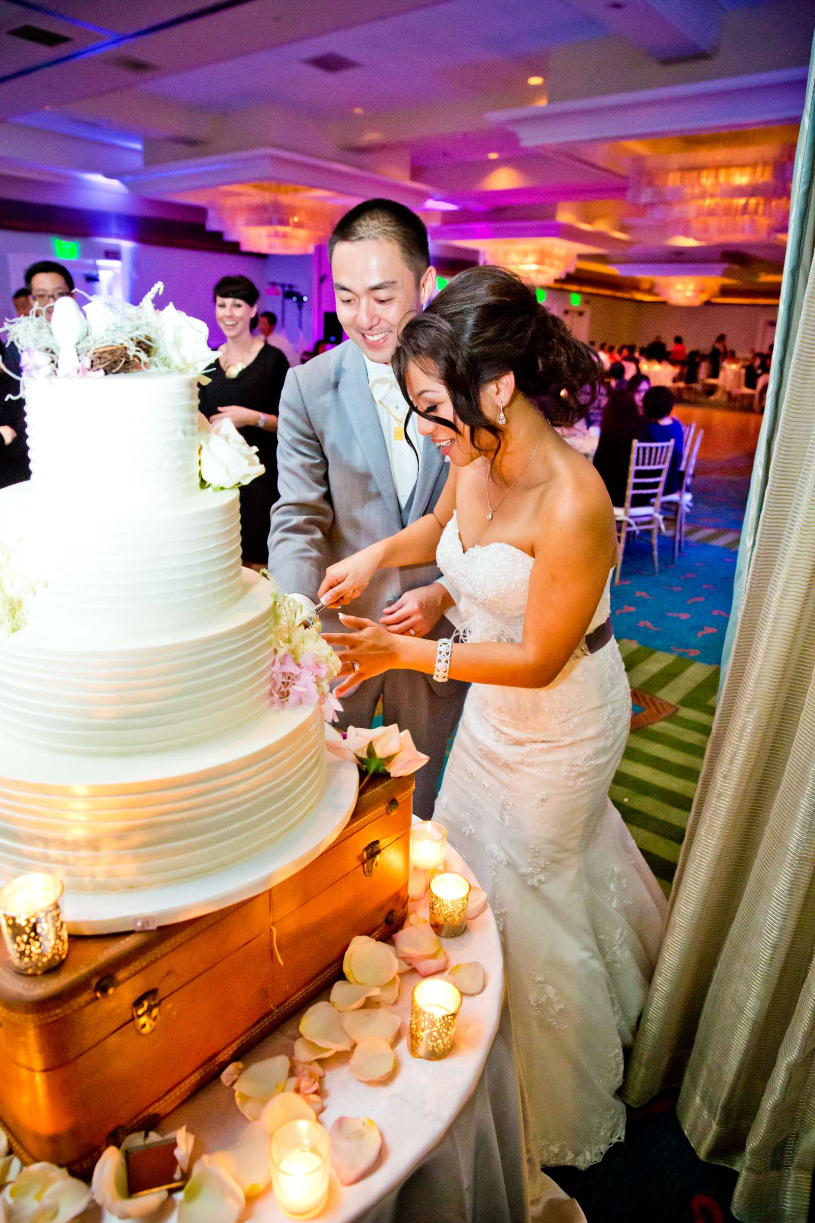 Cake Cutting at Paradise Point Wedding coordinated by I Do Weddings, Karen and Loren Wedding Photo #54 by True Photography