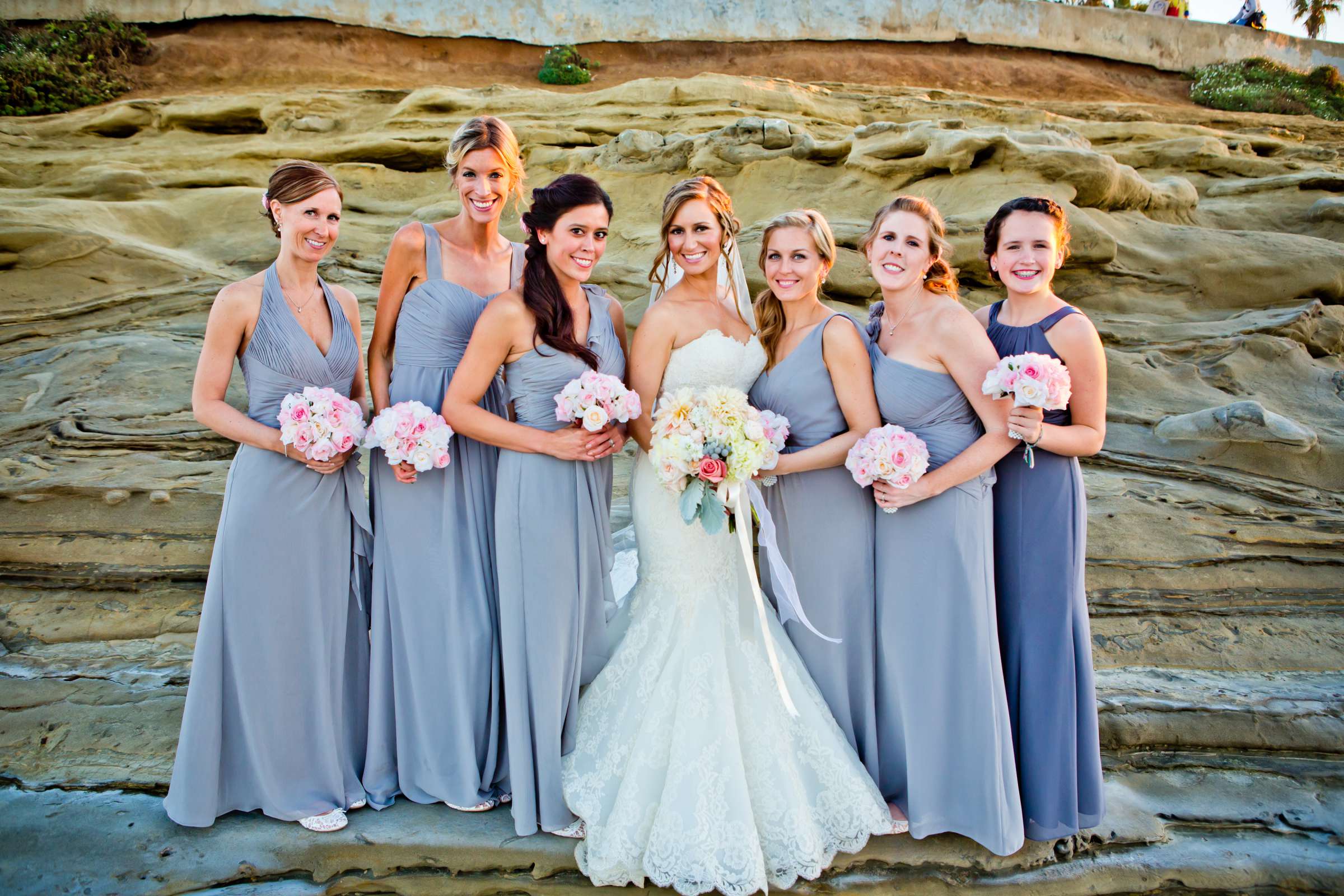 Bridesmaids at La Valencia Wedding coordinated by Love Marks the Spot, Karin and Nick Wedding Photo #10 by True Photography