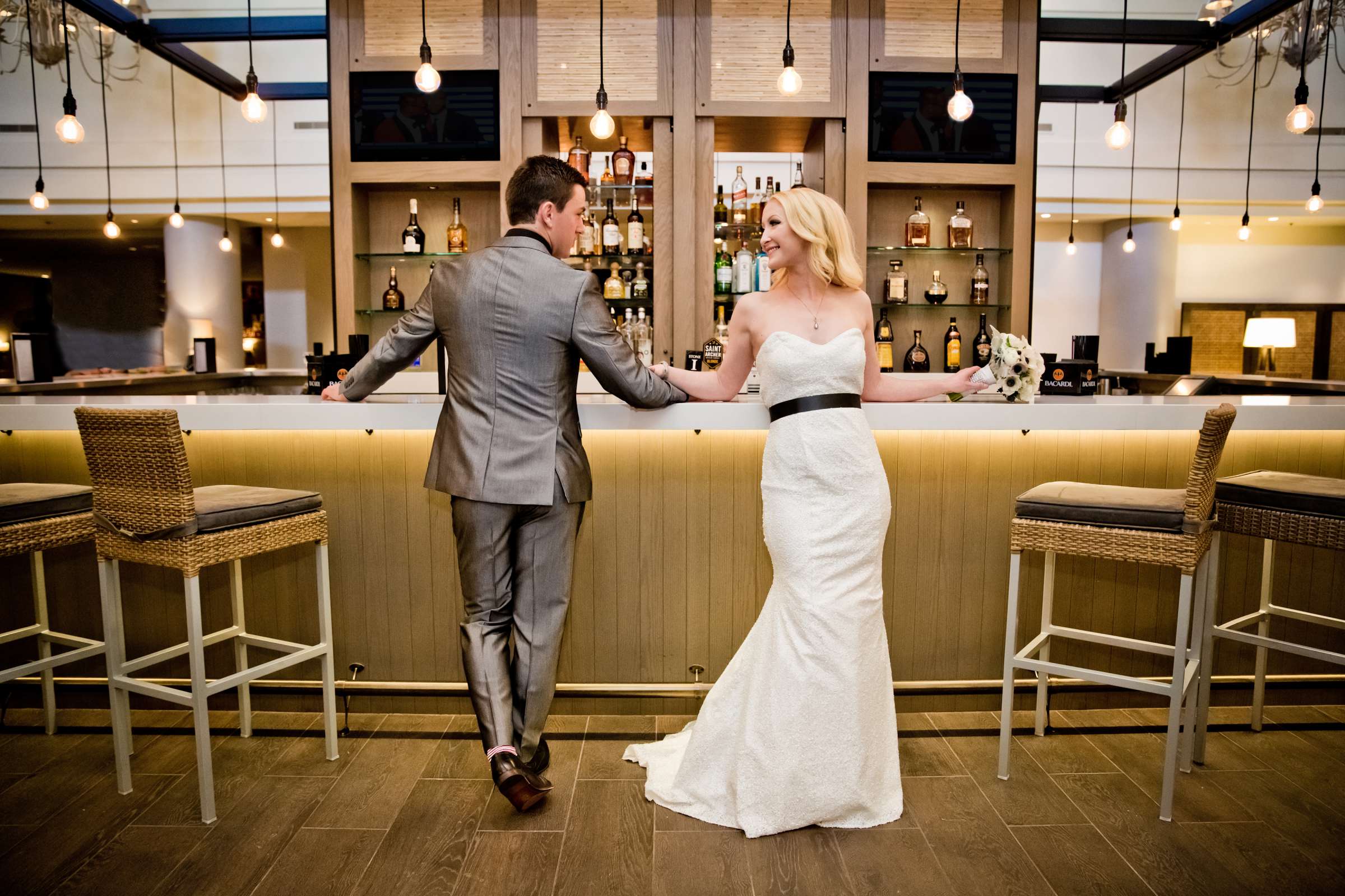 Bride and Groom at El Cortez Wedding coordinated by Holly Kalkin Weddings, Shannon and Elliott Wedding Photo #142982 by True Photography