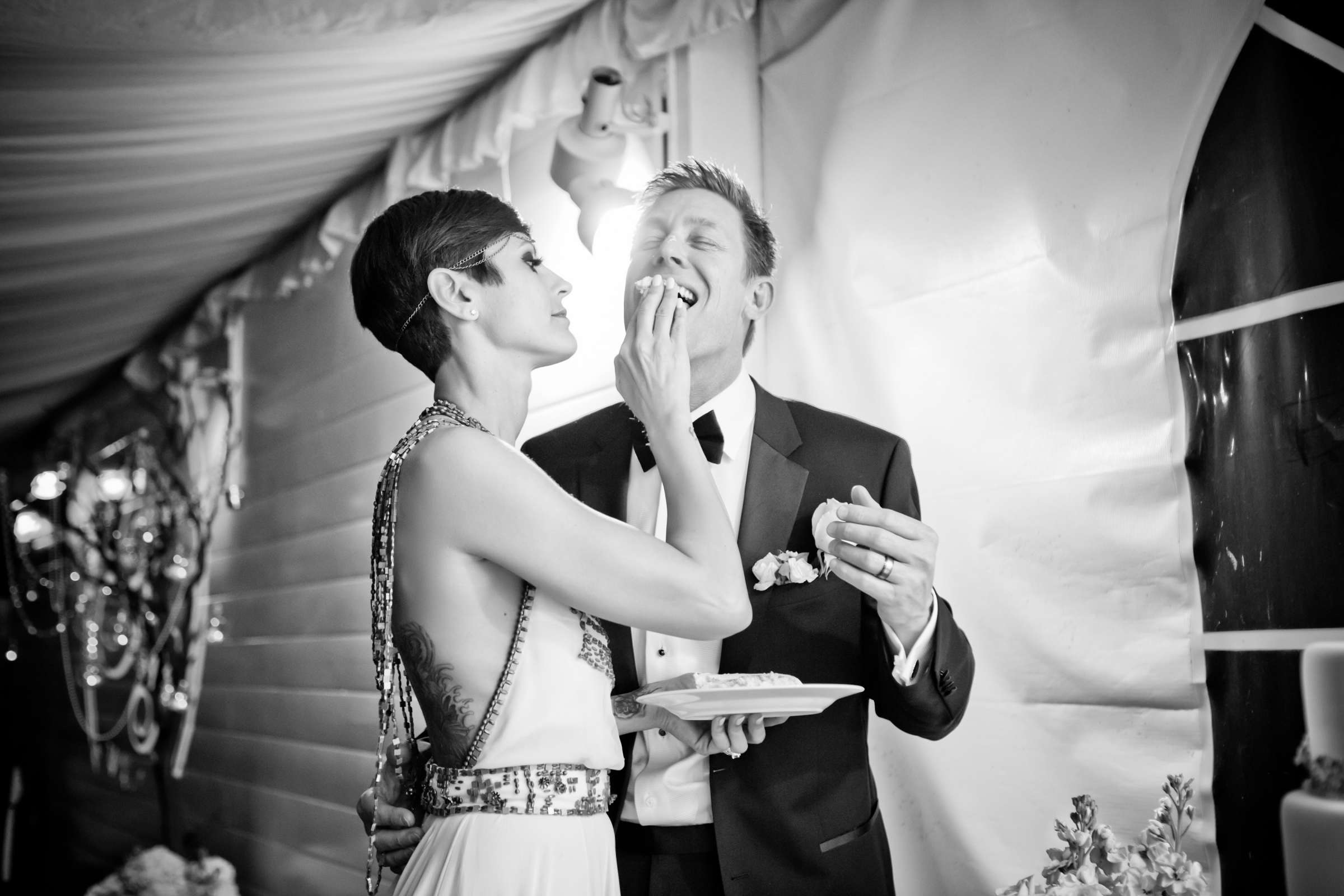 Cake Cutting, Black and White photo at Green Gables Wedding Estate Wedding, Gheraldine and Gavin Wedding Photo #58 by True Photography