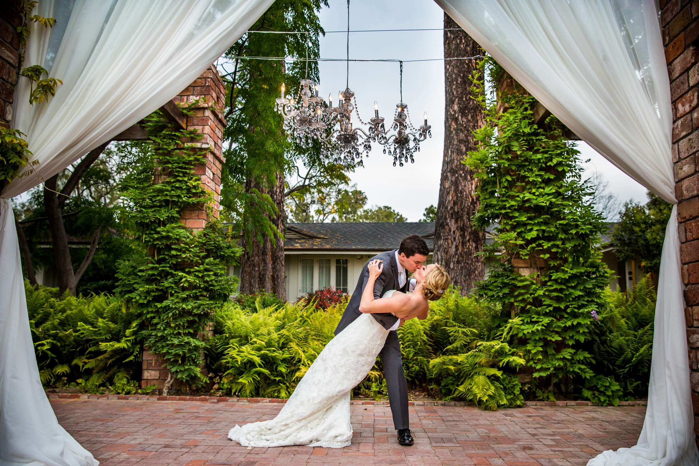 Romantic moment, Bride and Groom at Belmond El Encanto Wedding coordinated by Green Ribbon Weddings, Joanna and Jamie Wedding Photo #1 by True Photography