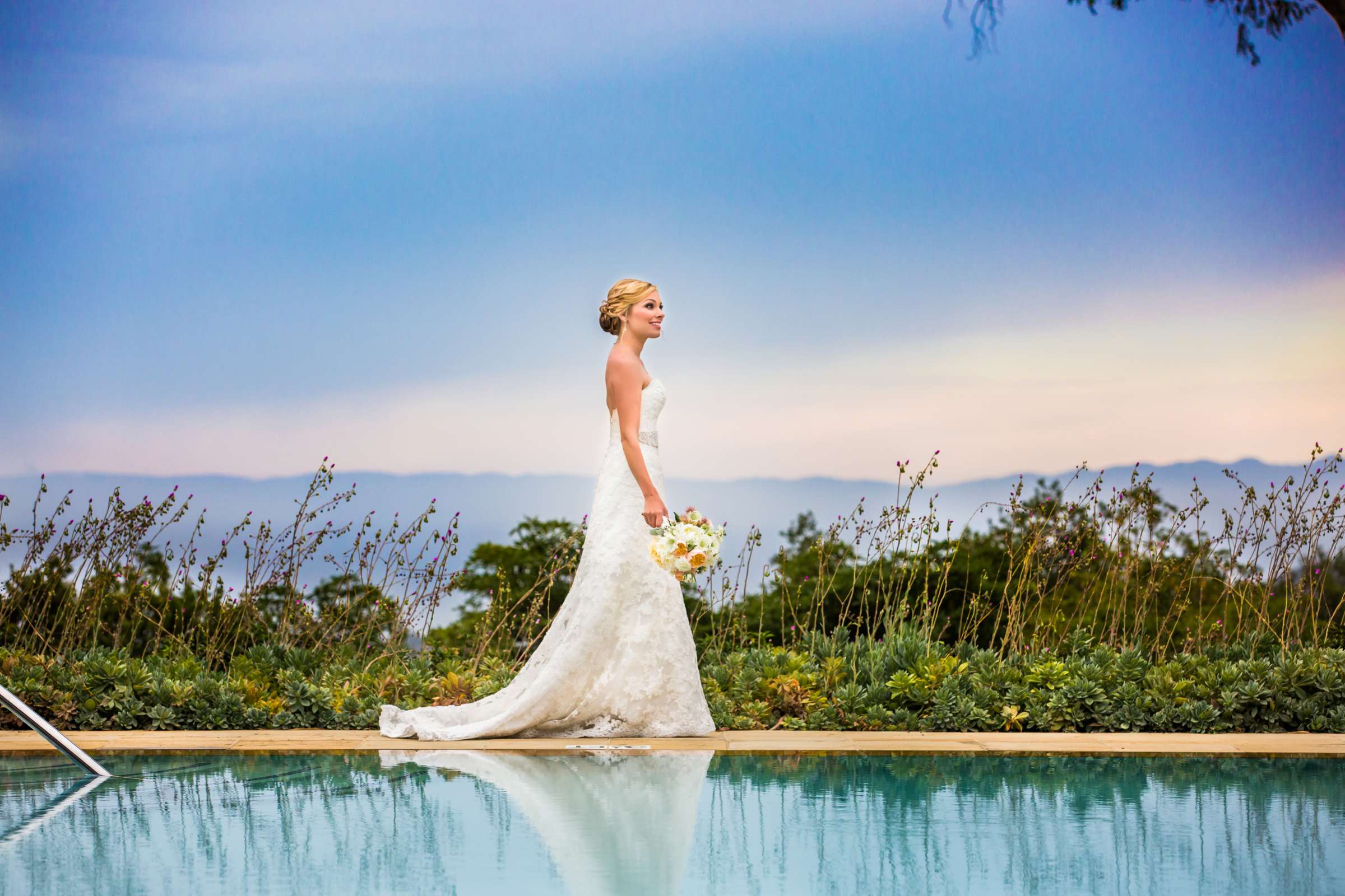 Mountains at Belmond El Encanto Wedding coordinated by Green Ribbon Weddings, Joanna and Jamie Wedding Photo #14 by True Photography