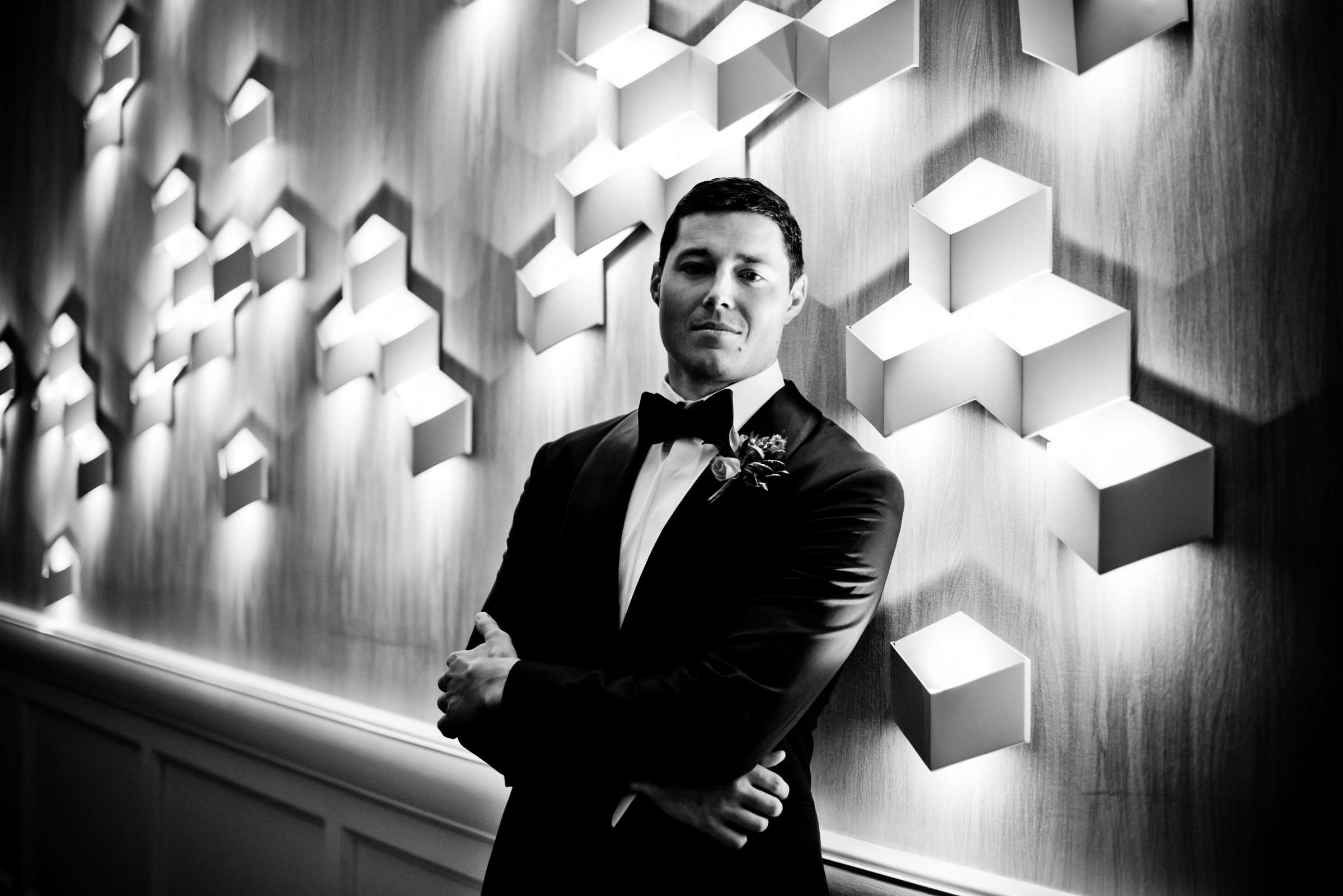 Groom at Manchester Grand Hyatt San Diego Wedding coordinated by Lavish Weddings, Robyn and Chris Wedding Photo #5 by True Photography