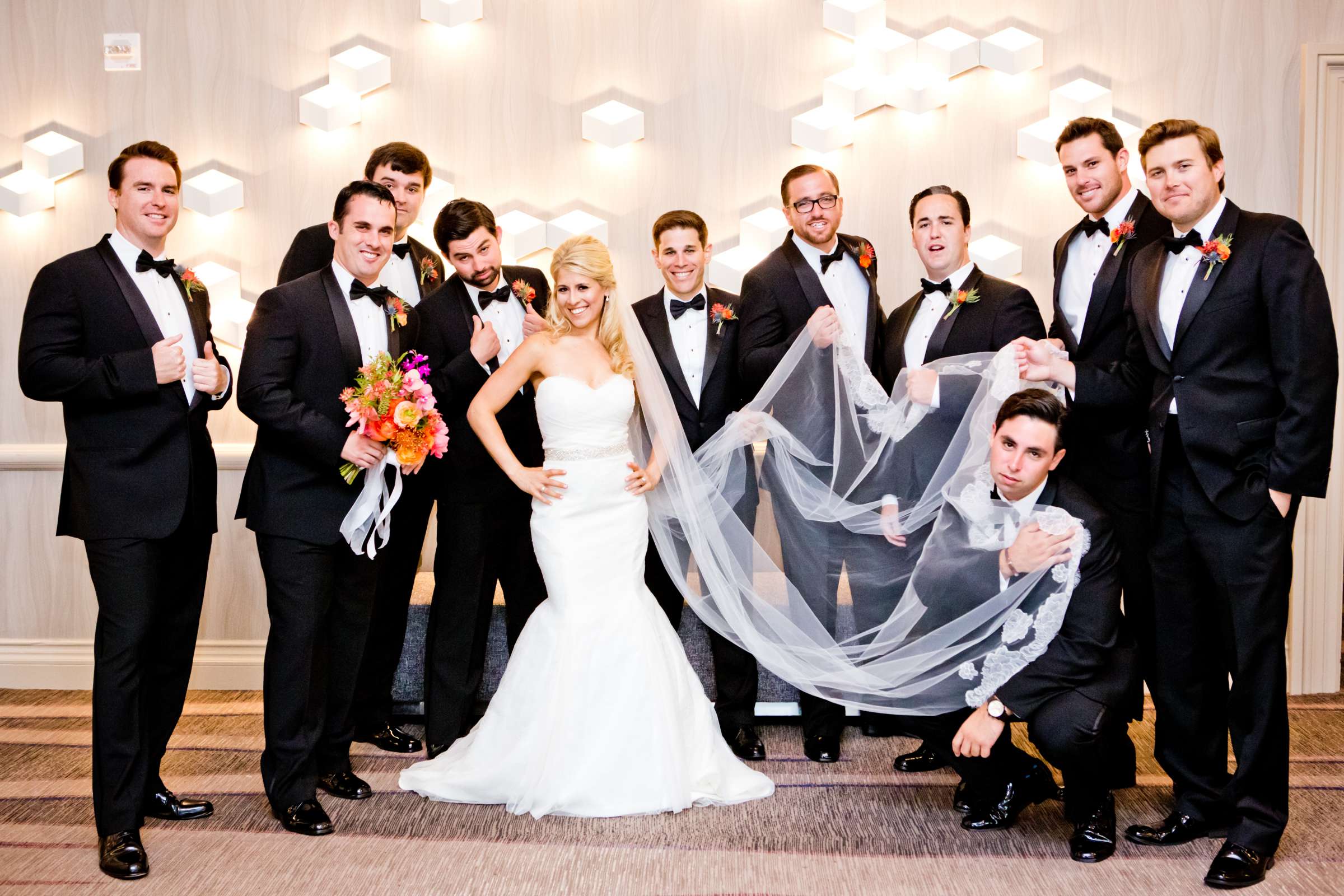 Groomsmen at Manchester Grand Hyatt San Diego Wedding coordinated by Lavish Weddings, Robyn and Chris Wedding Photo #44 by True Photography