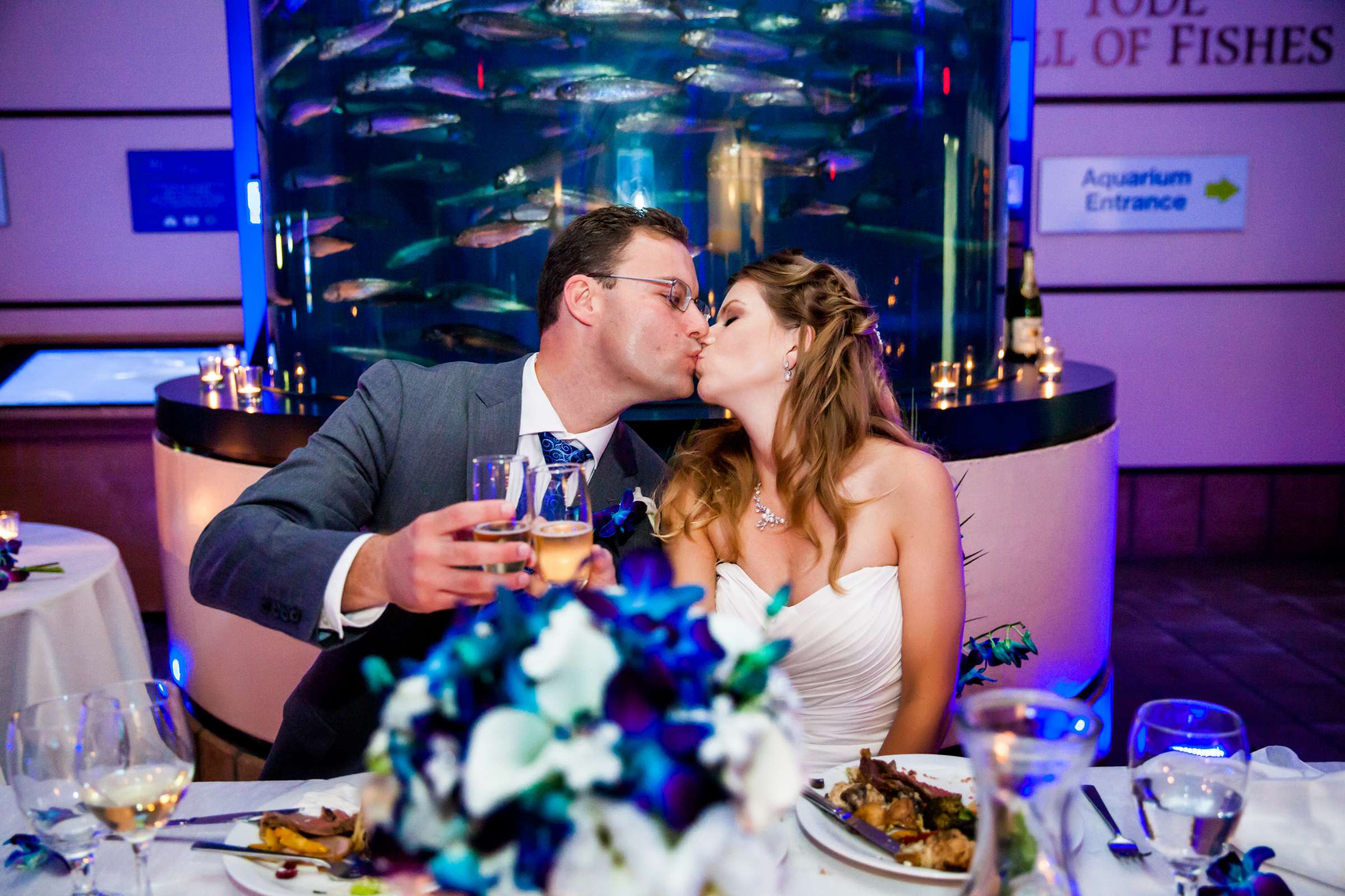 Birch Aquarium at Scripps Wedding, Cami and Zane Wedding Photo #56 by True Photography